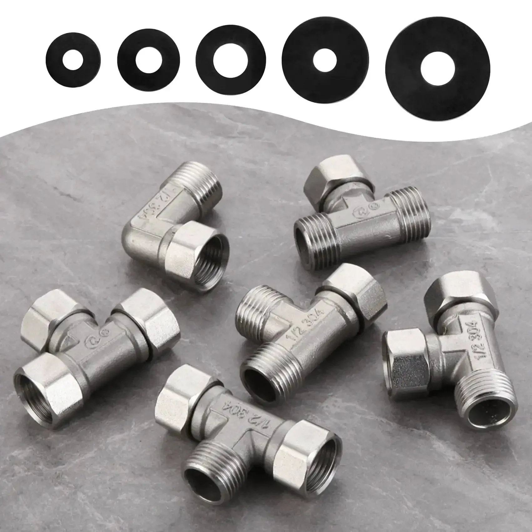 50 Piece Rubber Washers Kit With Five Sizes 16mm 18mm 20mm 25mm And 30mm Black Vibration Dampening Pads For Faucets Hoses Screws And Bolts Home DIY Plumbing And Automotive Repairs - Image 4