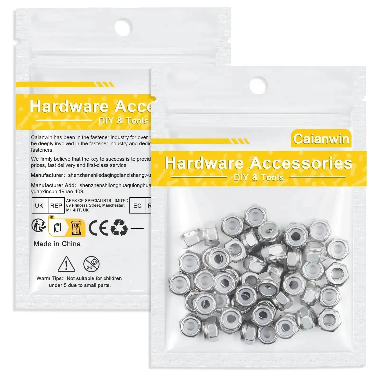 50 Pieces Nylon Insert Hex Lock Nuts Size 8 32 Threads A2 304 Stainless Steel Self Locking Nuts For Industrial Construction Fasteners Built To Last Indoor Outdoor Use - Image 2