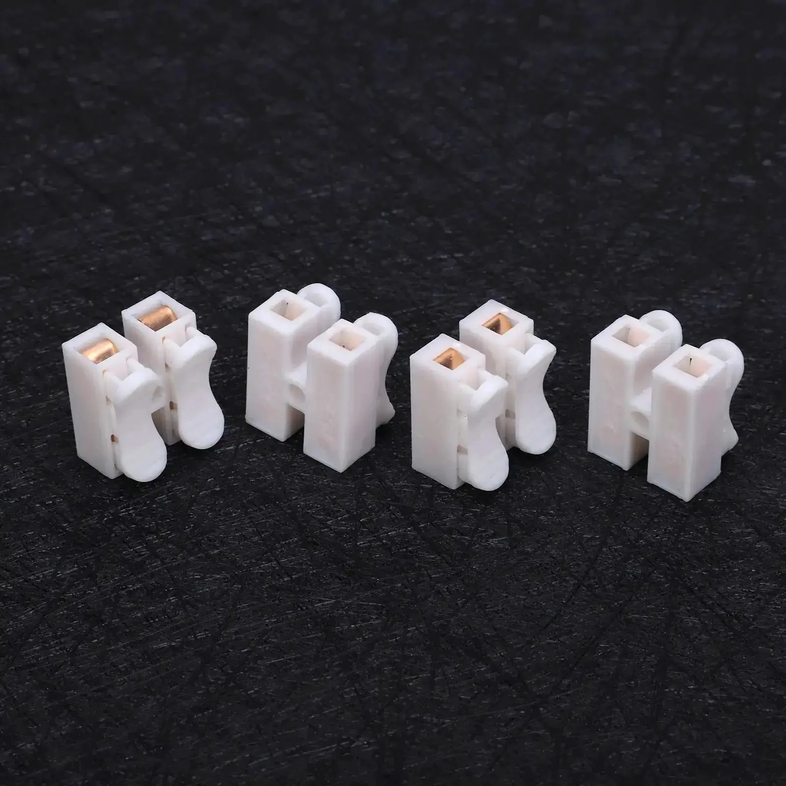 500 Pack 2 Pin 10A 220V Push Wire Connectors Quick Connect Spring Terminal Blocks For LED Strip Lights DIY Friendly No Solder Easy Install Barrier Block Wiring Clamp Durable White PVC Insulated - Image 4