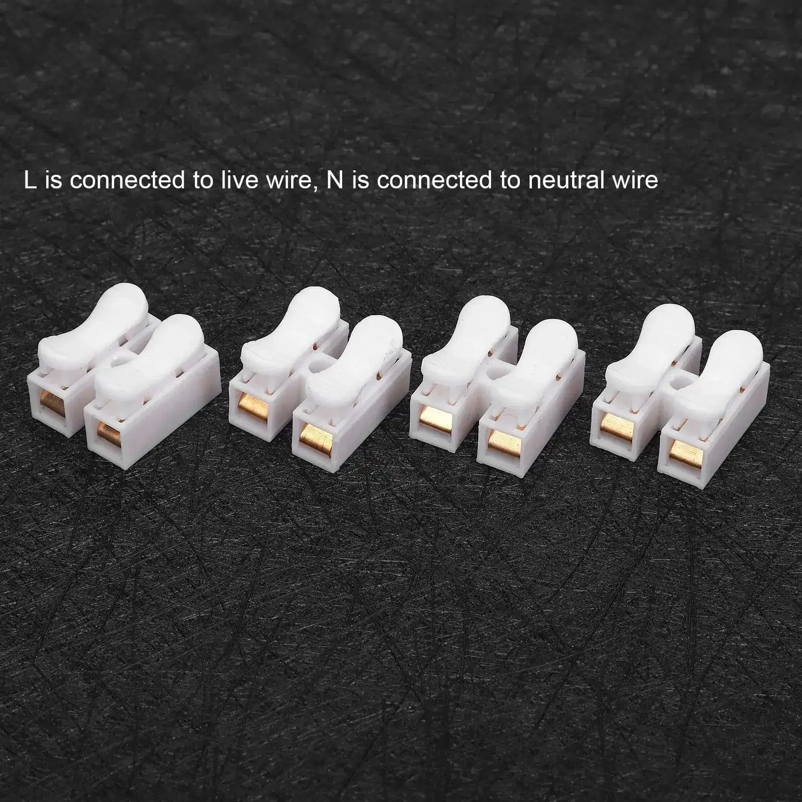 500 Pack 2 Pin 10A 220V Push Wire Connectors Quick Connect Spring Terminal Blocks For LED Strip Lights DIY Friendly No Solder Easy Install Barrier Block Wiring Clamp Durable White PVC Insulated - Image 7