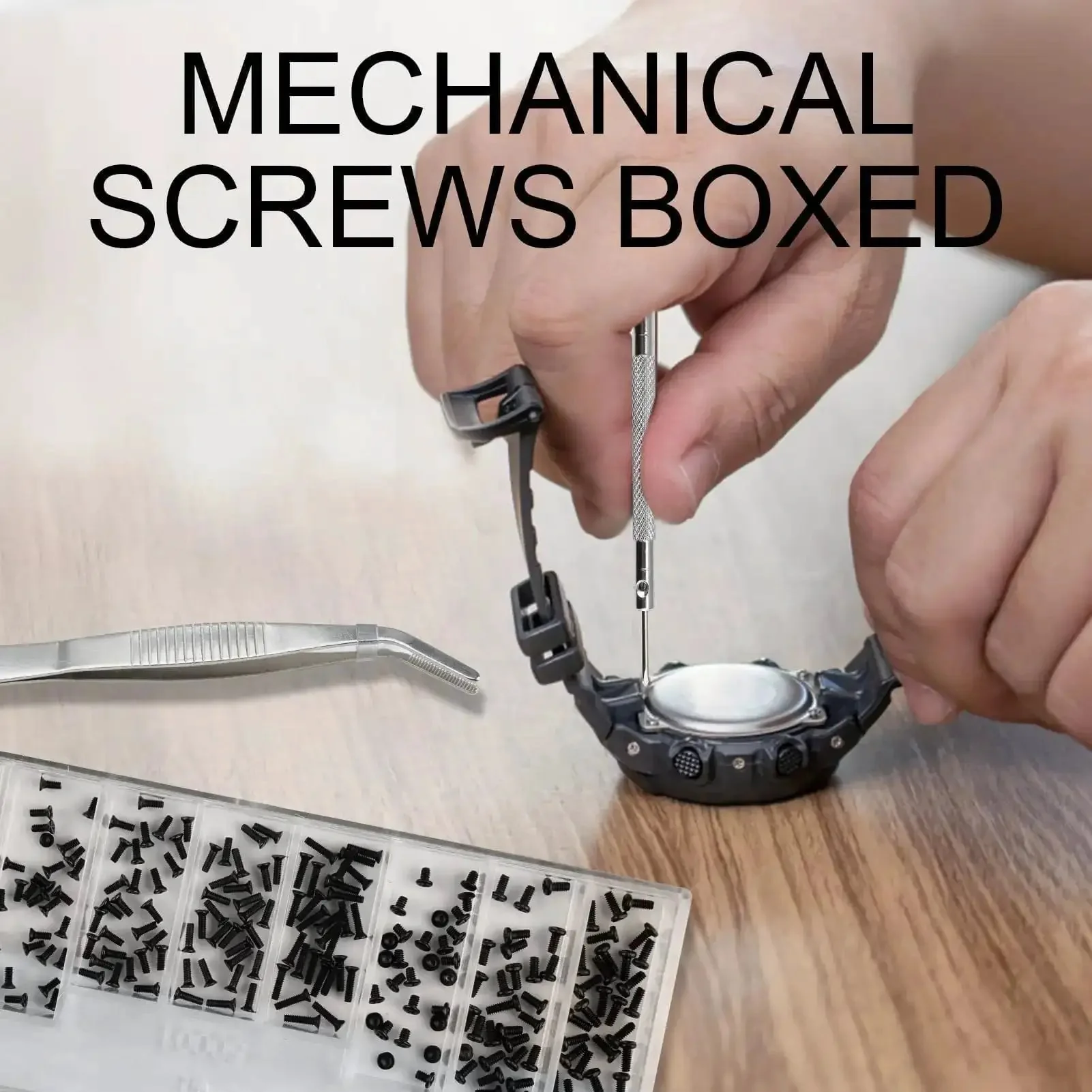 500 Pcs Micro Glass Screws Repair Kit With Tweezers And Screwdriver M1.2 M1.4 M2 Tiny Laptop Glasses Screws Assortment For Electronics Repair Watches SSDs M2 Hard Drives Black - Image 6