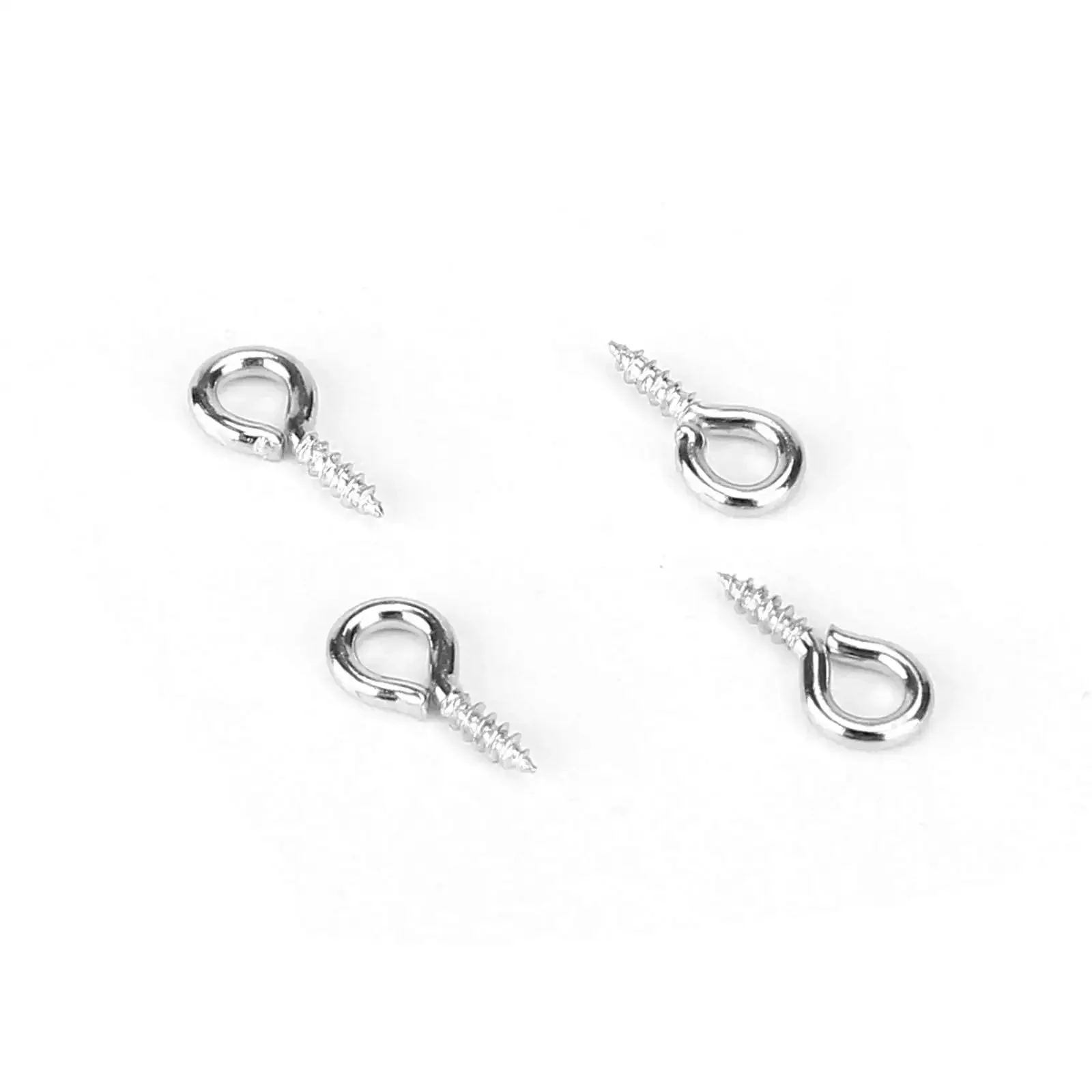 500 Pieces 4 By 8 Millimeter Small Screw Eye Pins For Jewelry Making And DIY Art Projects Mini Eyelets Threaded Clasps Hooks Metal Hoop Pegs And Bracelet Connectors For Craft Lovers - Image 4