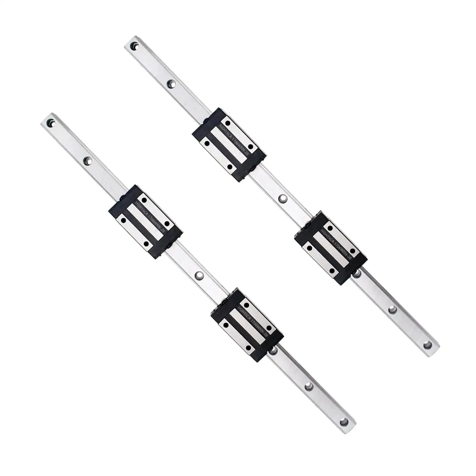 500mm Linear Rail Kit With Two Guide Rails And Four Carriage Blocks For CNC Machines, Pro Grade, Heavy Duty, Low Noise, Rust Resistant Steel, Easy To Assemble And Interchangeable Carriages For Smooth Sliding - Image 6
