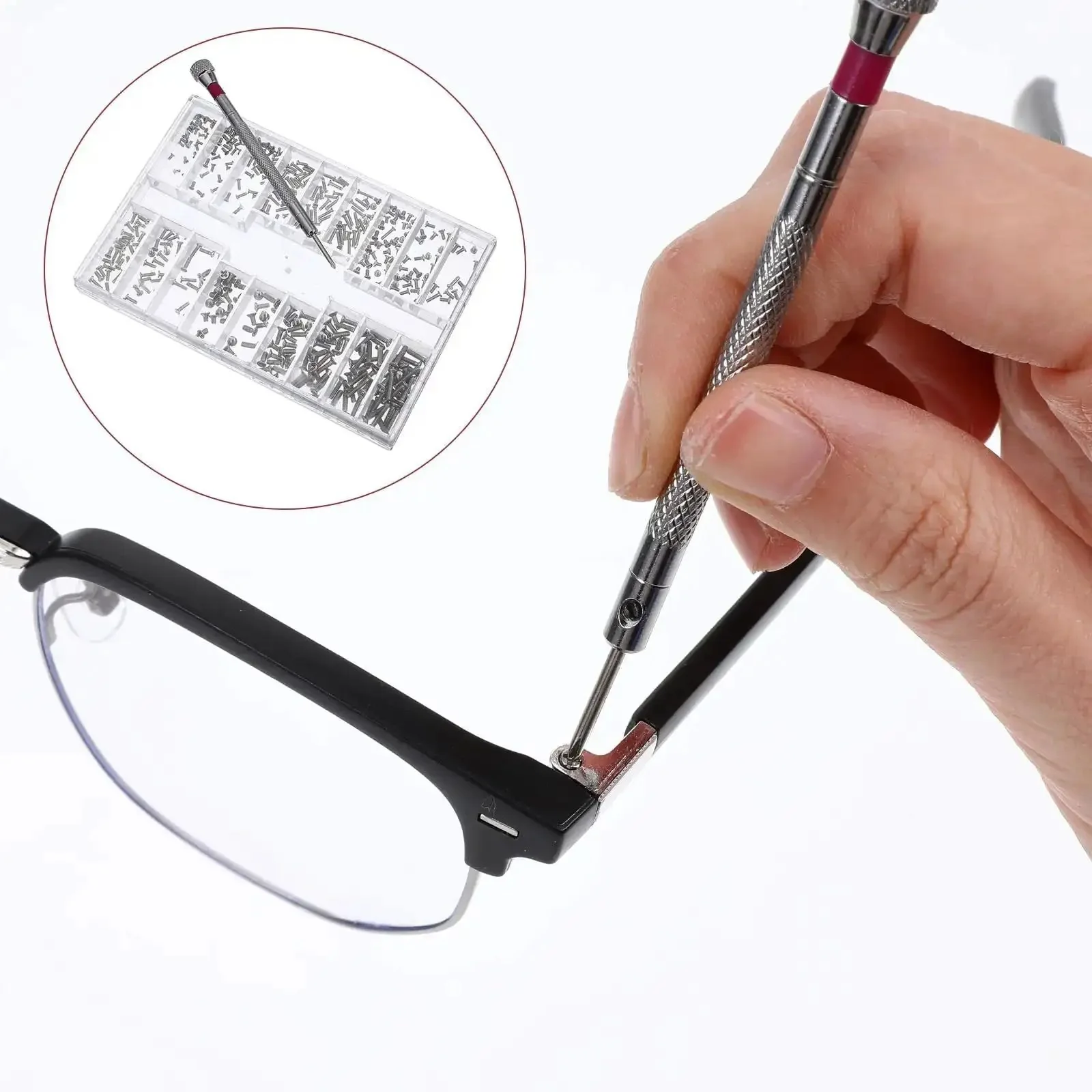 500Pcs Eyeglass Repair Kit With Tiny Micro Screws And Phillips Screwdriver For Glasses Watches Jewelry Electronics Stainless Steel 18 Size Small Screws Set For Fixing Sunglasses Spectacles - Image 2