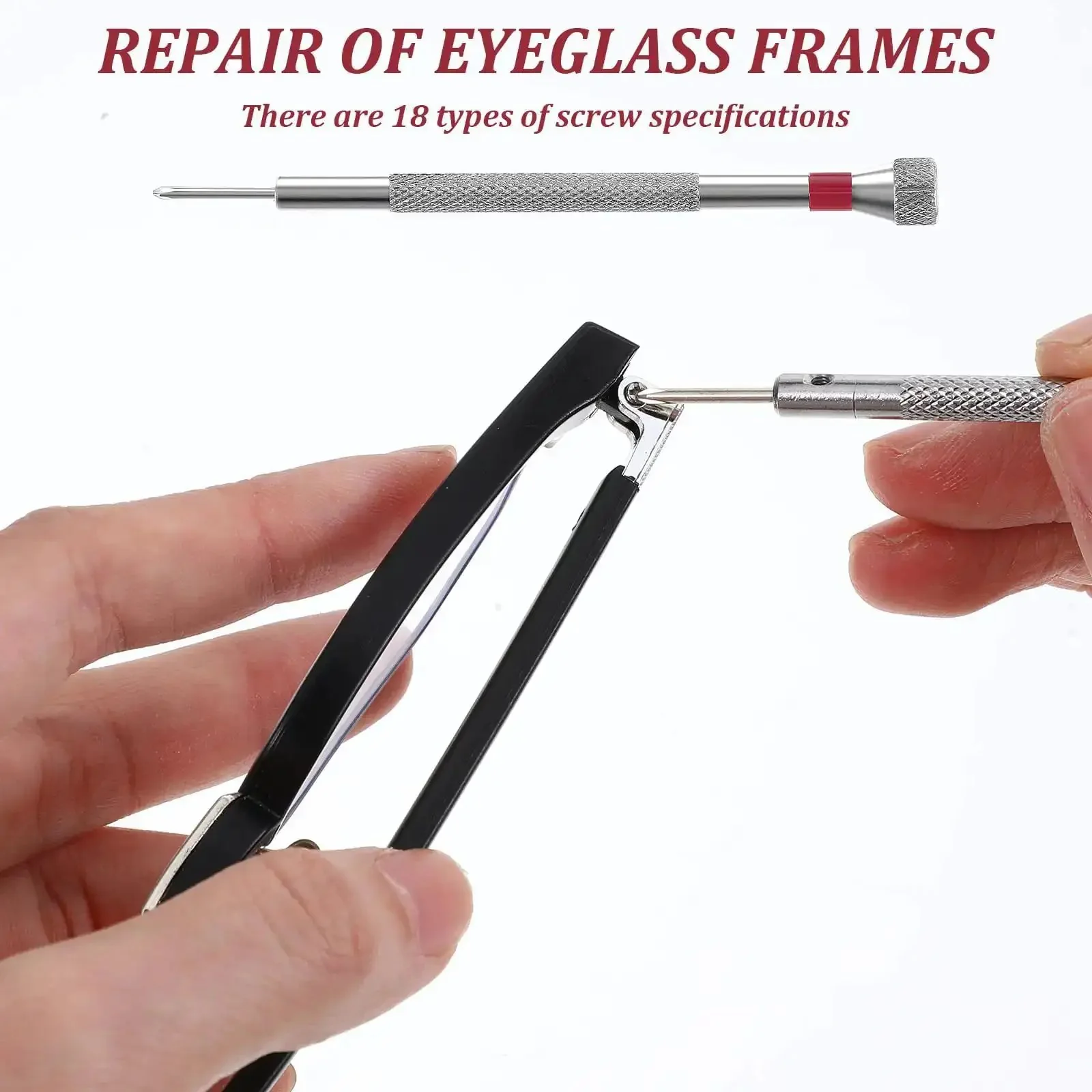 500Pcs Eyeglass Repair Kit With Tiny Micro Screws And Phillips Screwdriver For Glasses Watches Jewelry Electronics Stainless Steel 18 Size Small Screws Set For Fixing Sunglasses Spectacles - Image 3