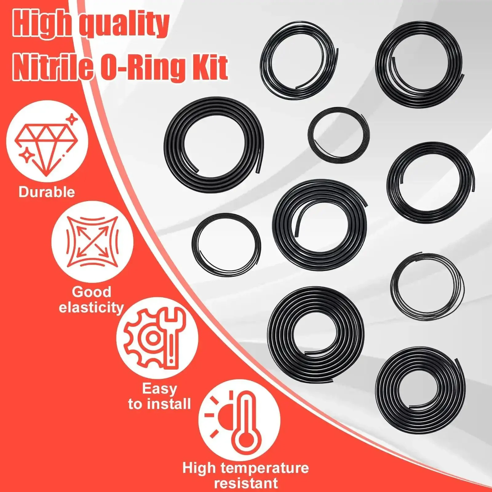 50ft Buna N O Ring Splicing Kit With Jig Knife Adhesive And Gloves For Hydraulic Automotive And Plumbing Systems Universal O Ring Repair Set Durable Nitrile Rubber Seals Heat Resistant Up To 120 Celsius Portable Case Included - Image 4