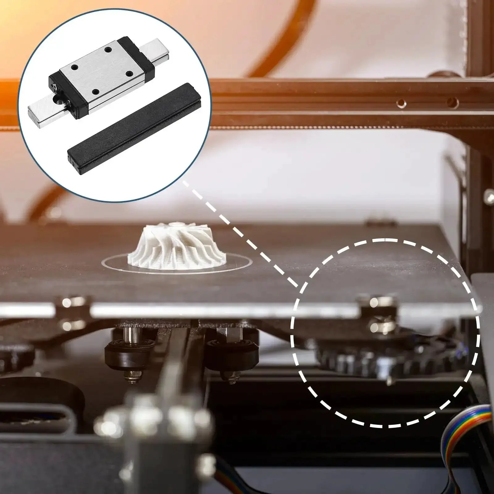 50Mm Linear Sliding Rail Guide With MGN7H Carriage Block And Mini Guide For Mini Engraving CNC Machines And 3D Printers High Precision Linear Motion Guideway For Smooth Accurate Motion - Image 3