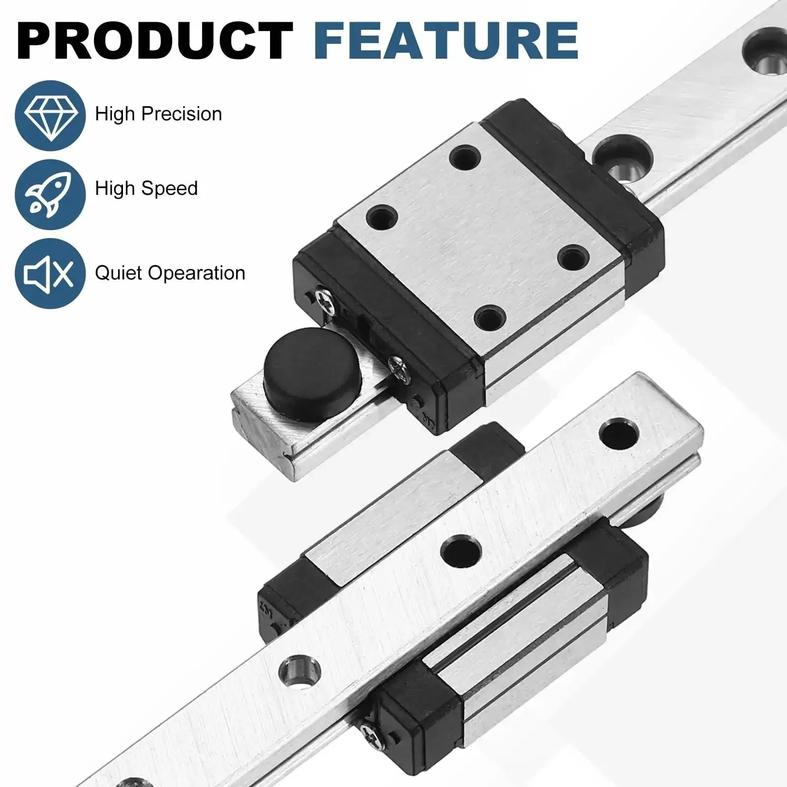 50Mm Linear Sliding Rail Guide With MGN7H Carriage Block And Mini Guide For Mini Engraving CNC Machines And 3D Printers High Precision Linear Motion Guideway For Smooth Accurate Motion - Image 6