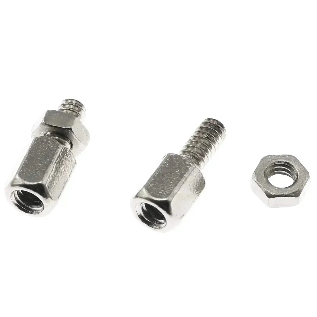 50Pcs Brass Hex Standoff Spacers With Nuts 4-40 Thread 6mm Long Hex Studs For PC Rig Mounting Nickel Plated Copper Hardware Kit Ideal For DIY Computer Builds And Preventing Short Circuits - Image 4