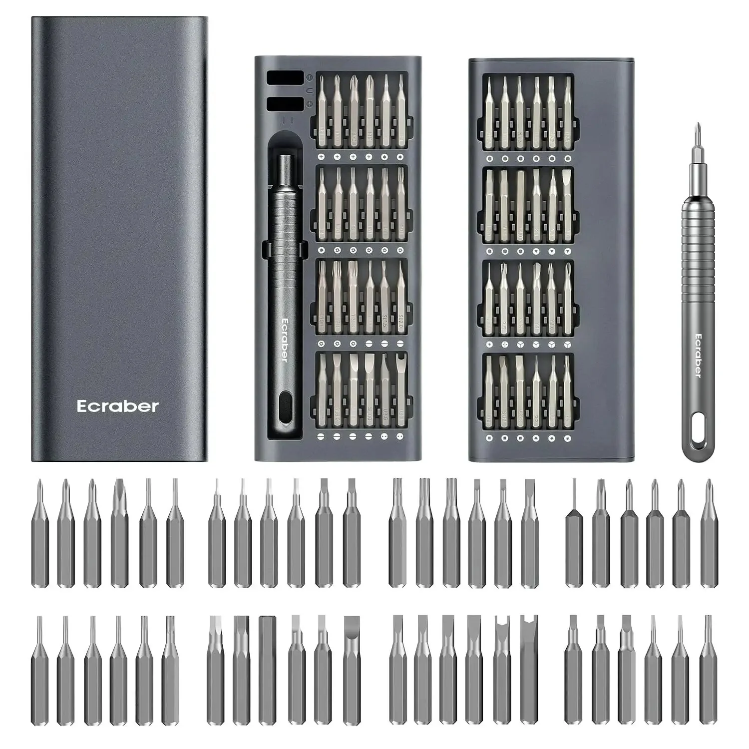 51 In 1 Mini Precision Screwdriver Set Portable Magnetic Go-To Repair Kit For Phone Computer Watch Laptop MacBook Ring Doorbell Eyeglasses Electronics With S2 Steel Bits Phillips Flathead Torx Security Pentalobe Hex And More