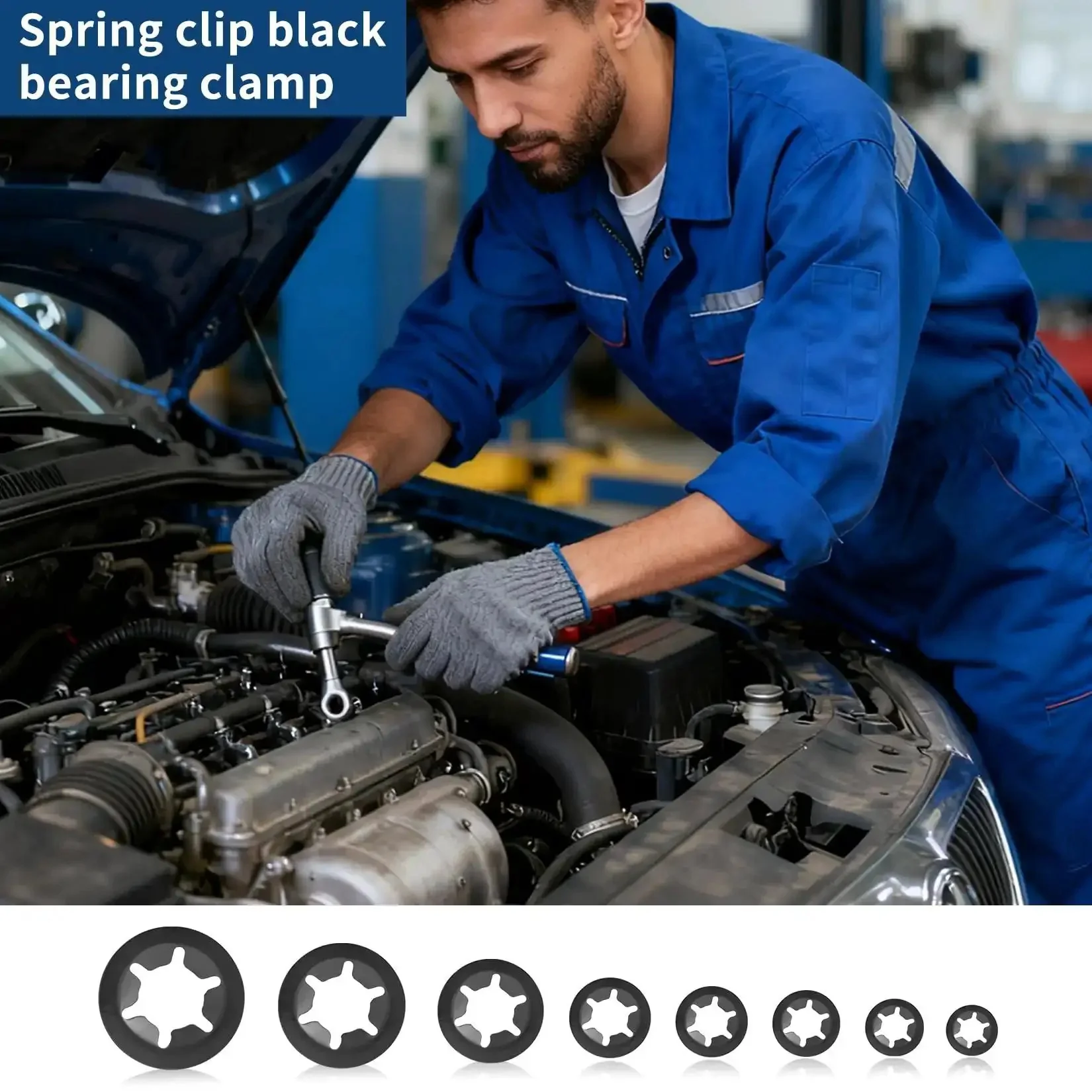 510 Piece Internal Tooth Star Lock Washers Set For M2.5 To M12 Push On Star Lock Washers, Metal Quick Retainer Washers In Black Finish, Ideal For DIY Projects, Automotive Applications, And Hobby Builds - Image 2