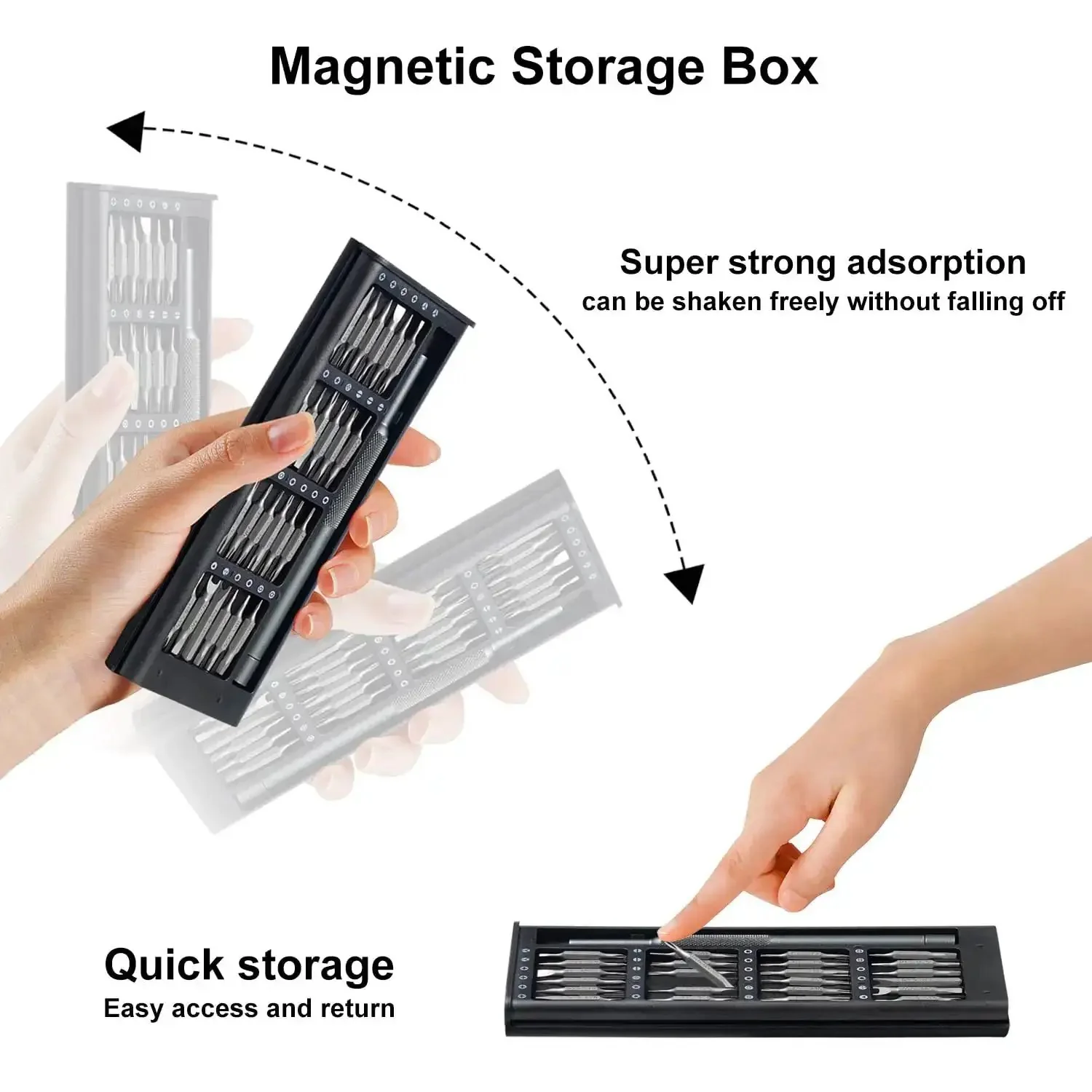 52-In-1 Precision Screwdriver Set With Magnetic Mini Repair Tool Kit For iPhone, Computers, Eyeglasses, PS5, Watches, MacBook, Laptops And Ring Doorbell, Includes S2 Steel Bits, Ejector Pin, Magnetic Mat, Rings, Great Gift For Techies - Image 4