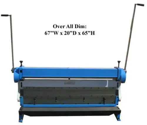 52 Inch 16 Gauge Sheet Metal Shear Finger Pan Box Brake And Slip Roll Roller 3 In 1 Heavy Duty Fabrication Machine For Home Shop Built Like A Beast With 1.5 Millimeter Shear And Bend Capacity And 90 Degree Bend