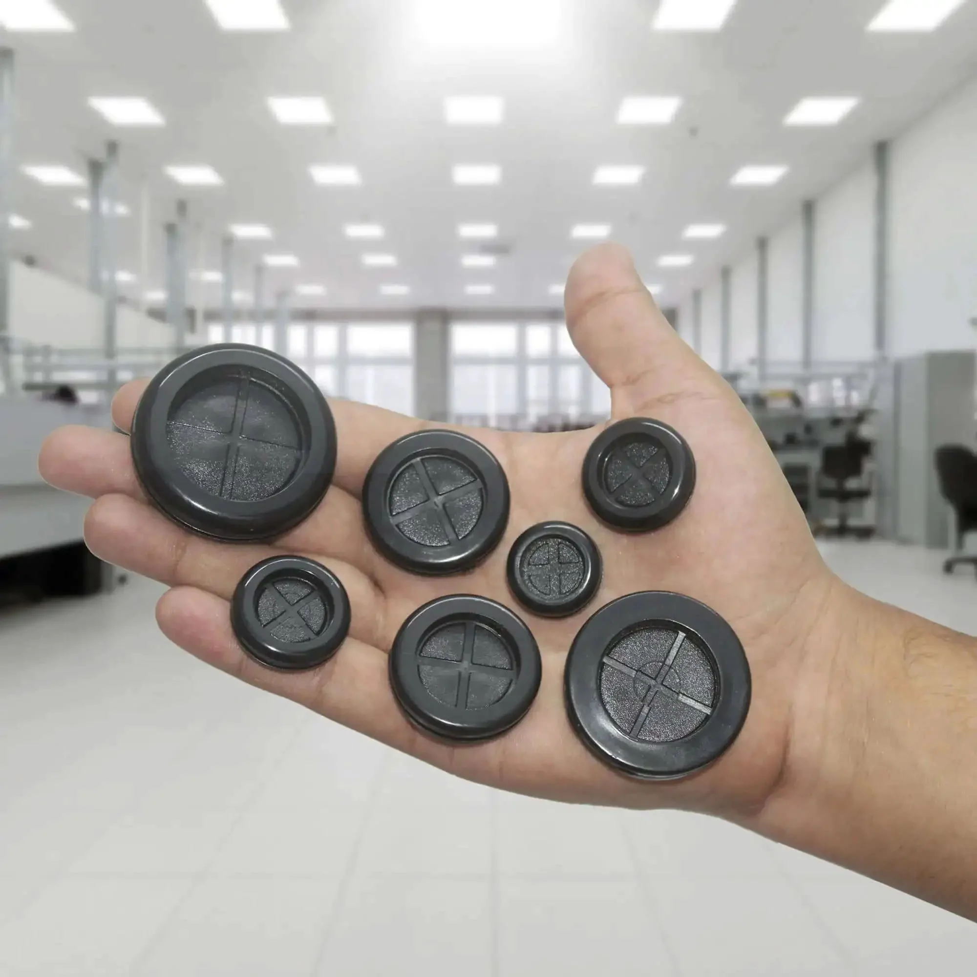 52 Piece Rubber Grommets Kit With Firewall Hole Plugs In Six Hole Sizes Five Eighths Inch Thirteen Sixteenths Inch Seven Eighths Inch One Inch One And Three Sixteenths Inch And One And A Half Inch For Wire Protection And Automotive Repair - Image 2