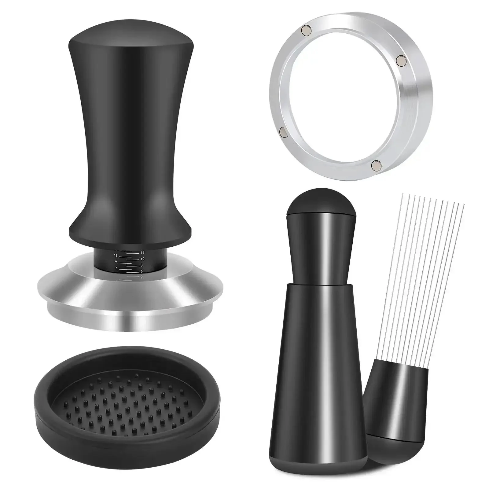 54mm Espresso Accessories Kit With Spring Loaded Calibrated Tamper WDT Tool And Dosing Funnel For Breville 54mm Espresso Machines And Portafilters Legit Barista Upgrade For A Clean Consistent Home Brew
