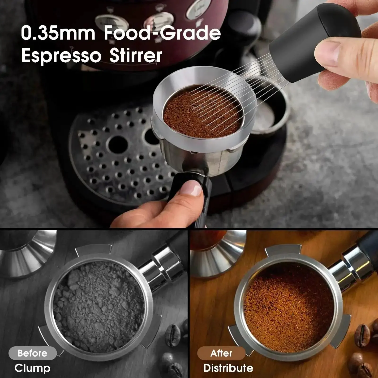 54mm Espresso Accessories Kit With Spring Loaded Calibrated Tamper WDT Tool And Dosing Funnel For Breville 54mm Espresso Machines And Portafilters Legit Barista Upgrade For A Clean Consistent Home Brew - Image 6