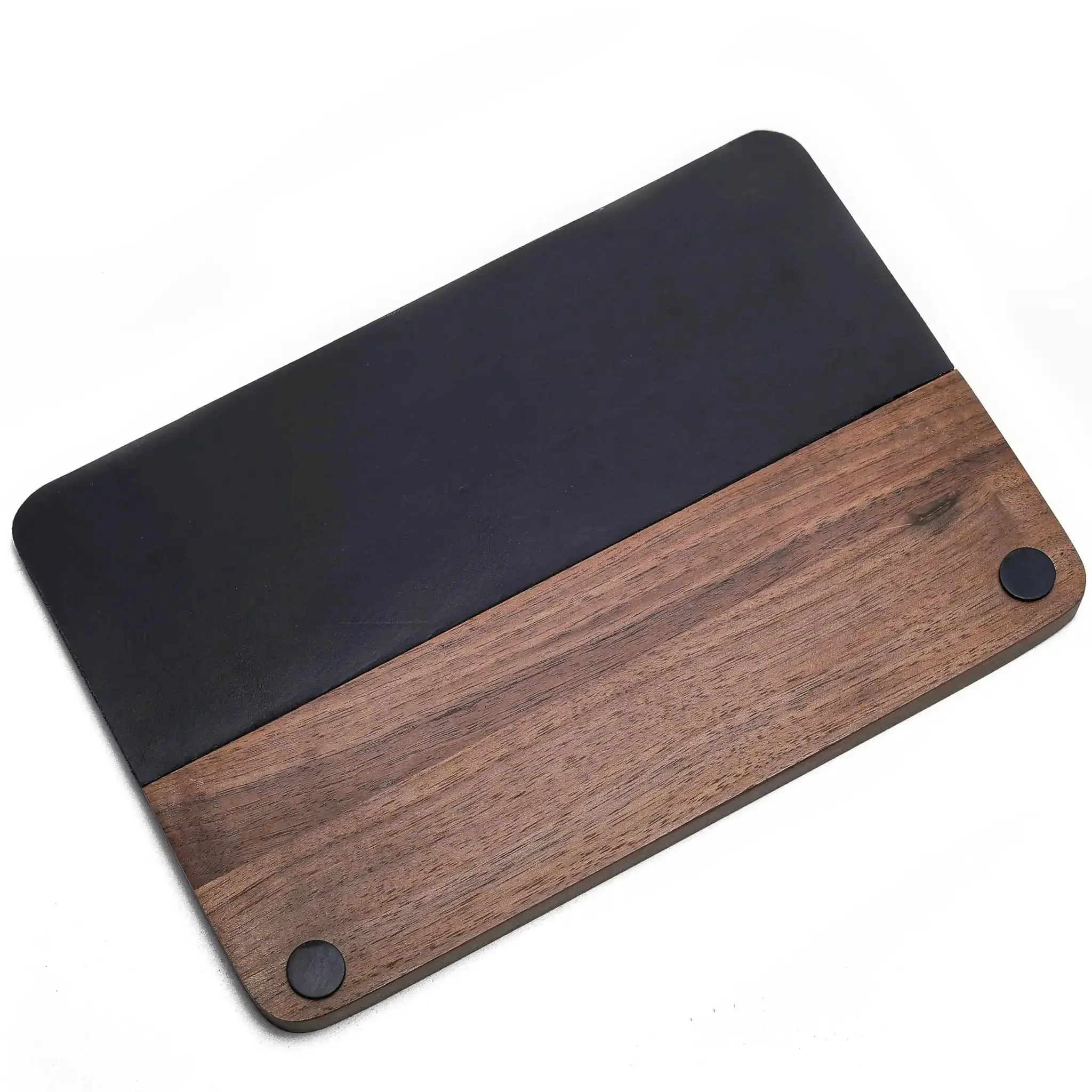 54mm Espresso Tamping Mat And Pro Grade Desk Ready Tool Organizer For Breville Espresso Machines Walnut Wood And Leather Tamp Station With Multi Slot Design For Tamper Distributor Funnel Puck Screen Storage And Dock - Image 5
