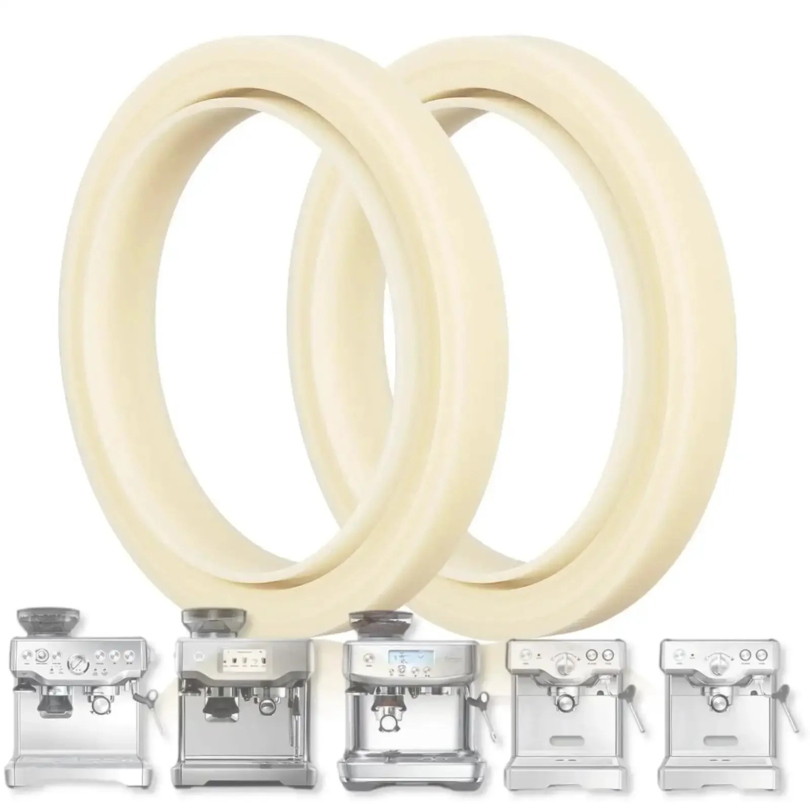 54mm Silicone Steam Ring 2 Pack Gasket Replacement For Sage Espresso Machines And Other Compatible Models 870 878 880 860 840 810 500 450 Durable Food Grade Silicone Easy Install Prevents Leaks Maintains Steam Pressure For Great Espresso