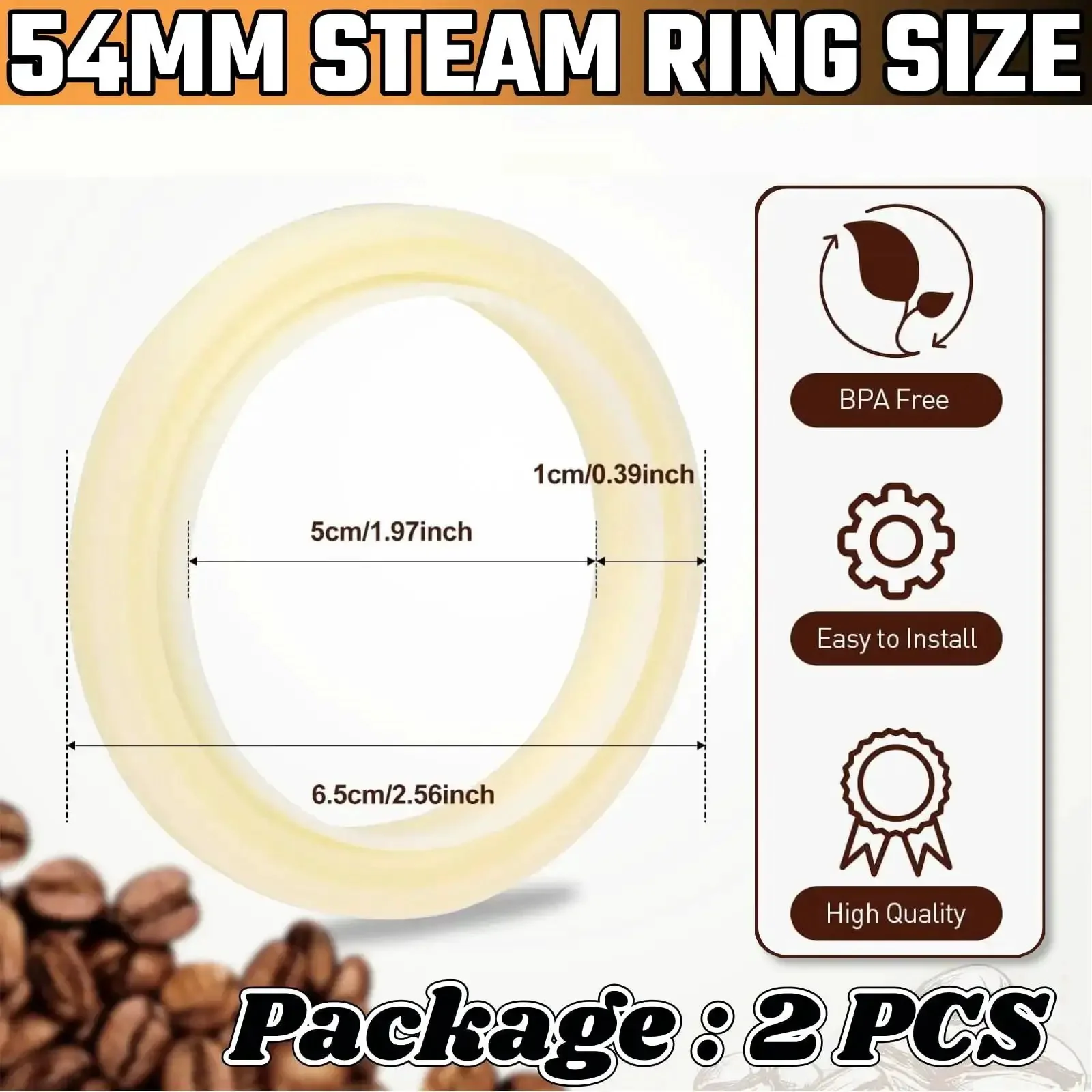 54mm Silicone Steam Ring 2 Pack Gasket Replacement For Sage Espresso Machines And Other Compatible Models 870 878 880 860 840 810 500 450 Durable Food Grade Silicone Easy Install Prevents Leaks Maintains Steam Pressure For Great Espresso - Image 5