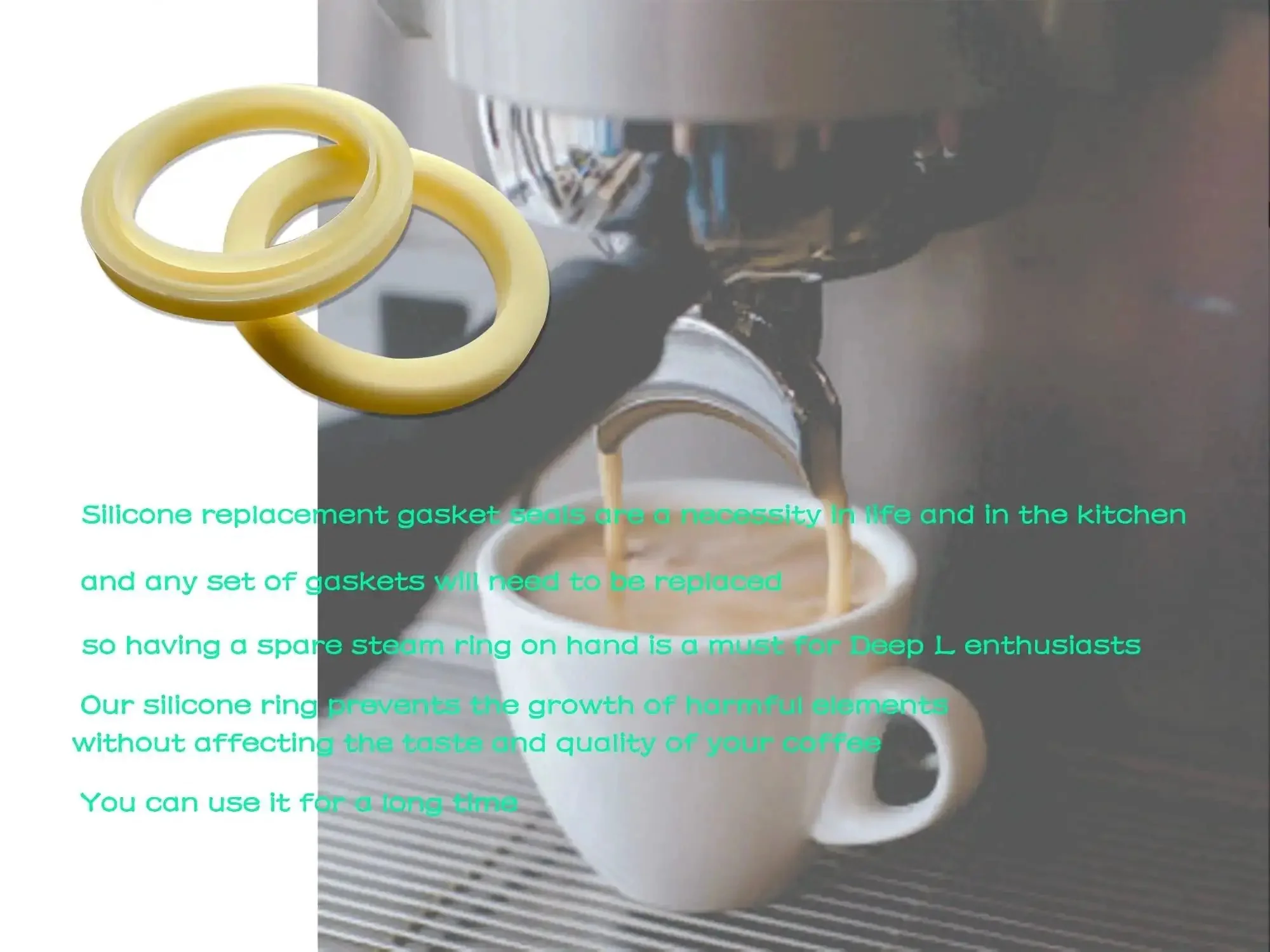 54mm Silicone Steam Ring For Espresso Grouphead Gasket Replacement Fits Breville And Sage Espresso Machines 870 878 880 860 840 810 500 450 No BPA Durable Seal Easy Install 2 Pack - Image 6