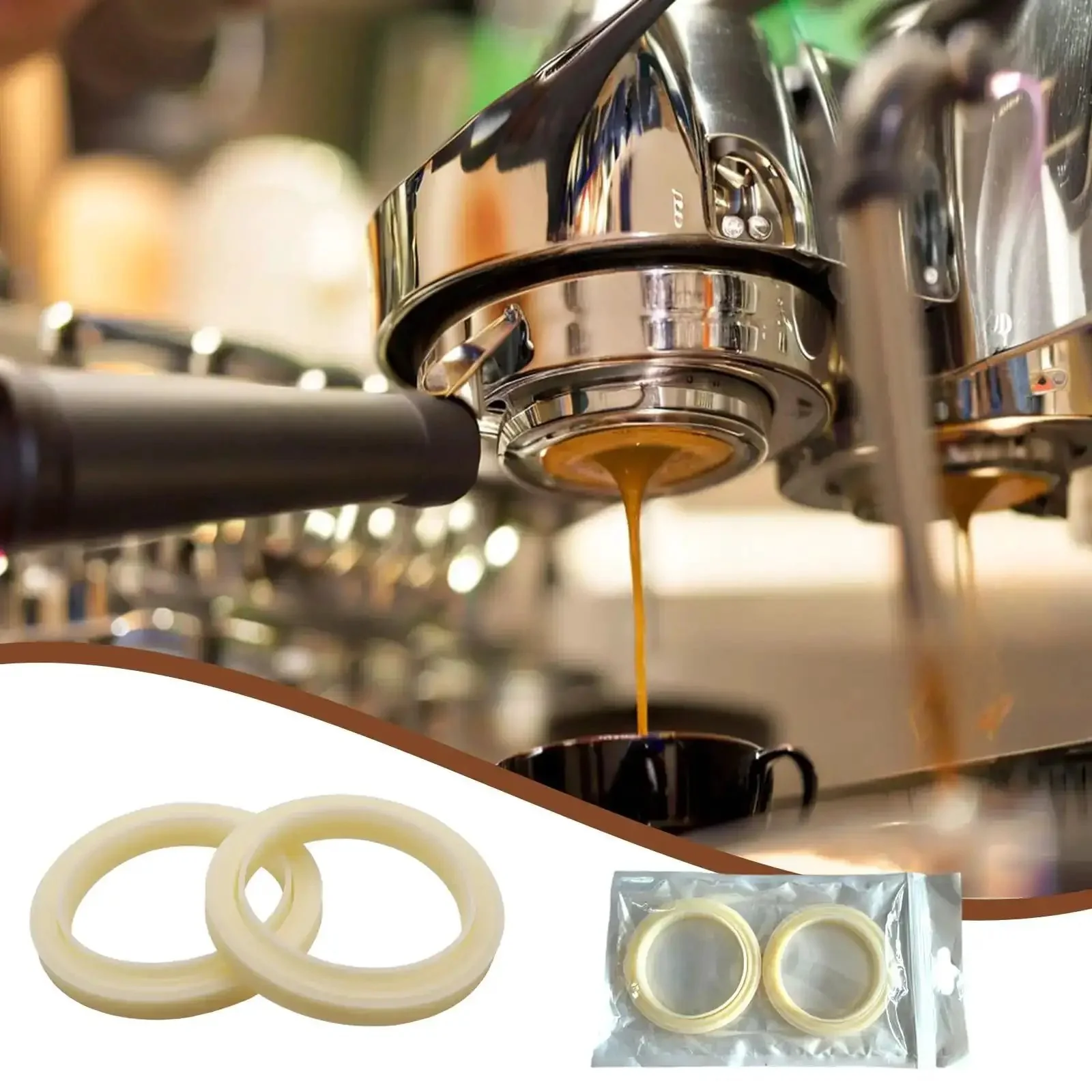 54mm Silicone Steam Ring Two Pack For Breville Espresso Machines Easy Fit Gasket Replacement Part For BES870XL BES878 BES860 BES880 BES810 BES840 BES450 BES500 High Temp Food Grade Silicone - Image 4