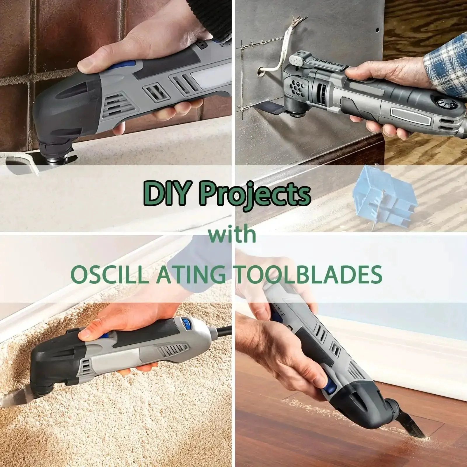 55 Piece Oscillating Tool Blade Kit With Quick Release Universal Blades For Wood Plastic Metal Versatile Multitool Set For DIY Projects And Repairs Compatible With Dewalt Milwaukee Makita Ryobi - Image 2