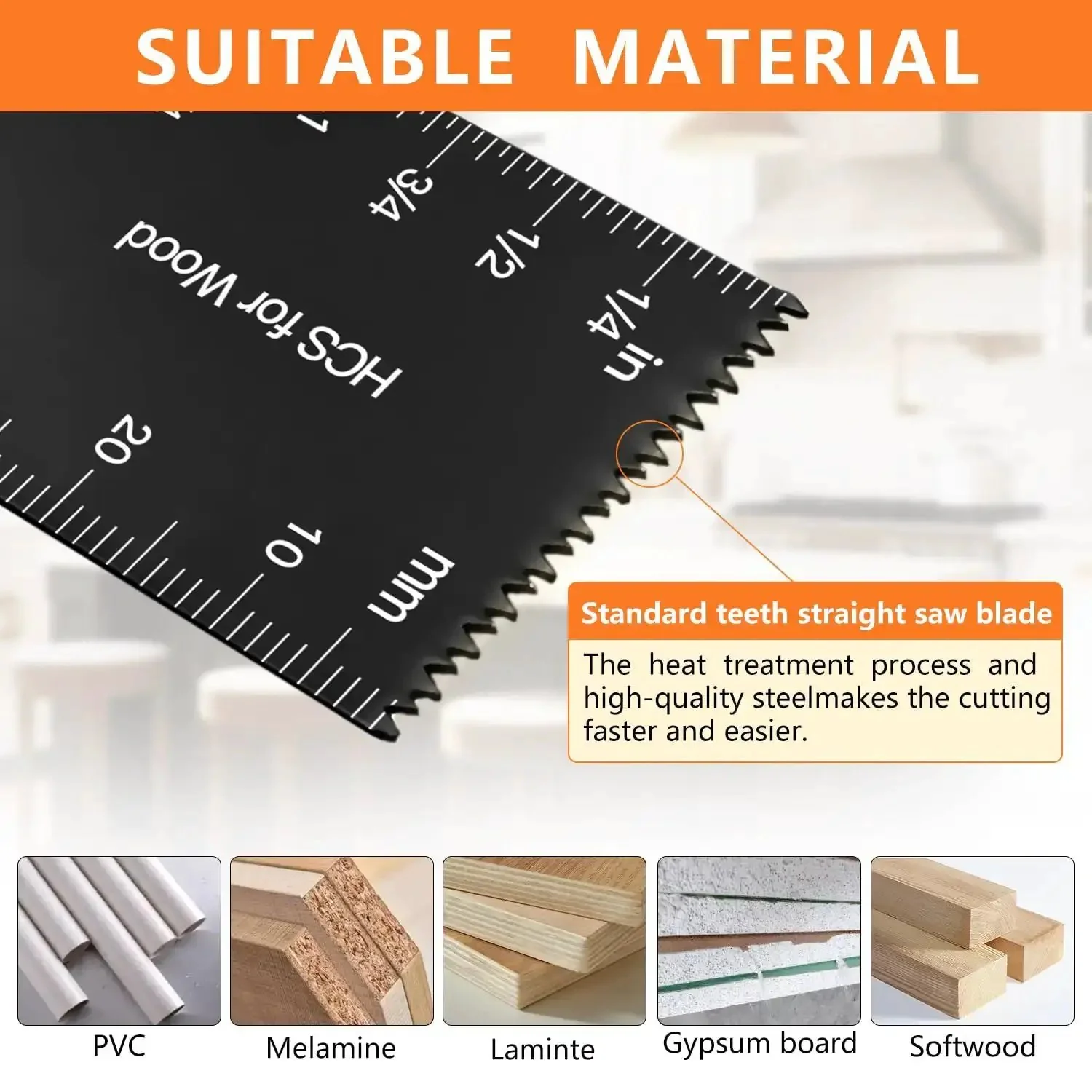55 Piece Oscillating Tool Blade Kit With Quick Release Universal Blades For Wood Plastic Metal Versatile Multitool Set For DIY Projects And Repairs Compatible With Dewalt Milwaukee Makita Ryobi - Image 6