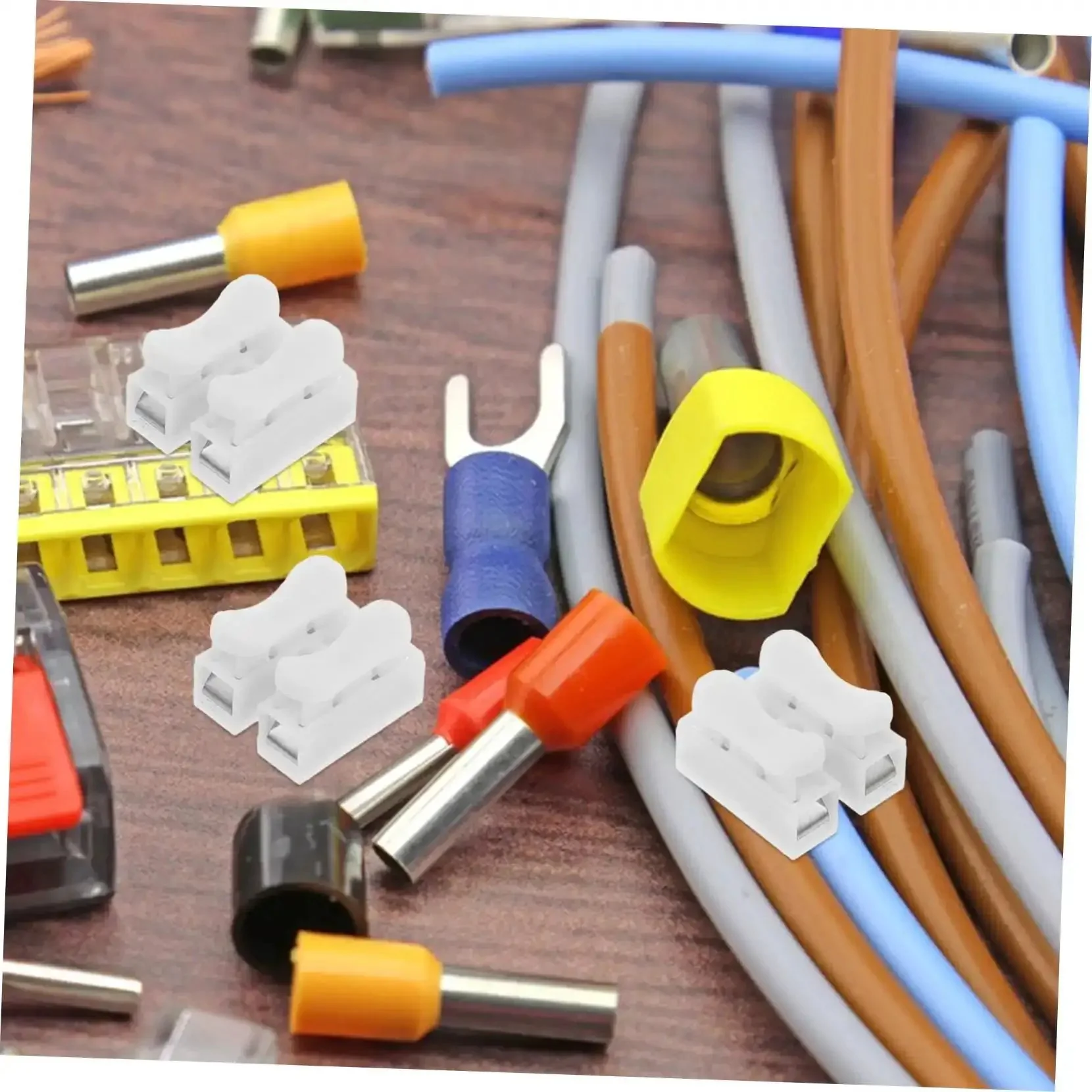 55 Piece Spring Clamp Terminal Blocks And Wire Connectors Kit For LED Lighting Wiring Quick Connect Push Terminals Barrier Strips For Easy Durable Electrical Projects - Image 7