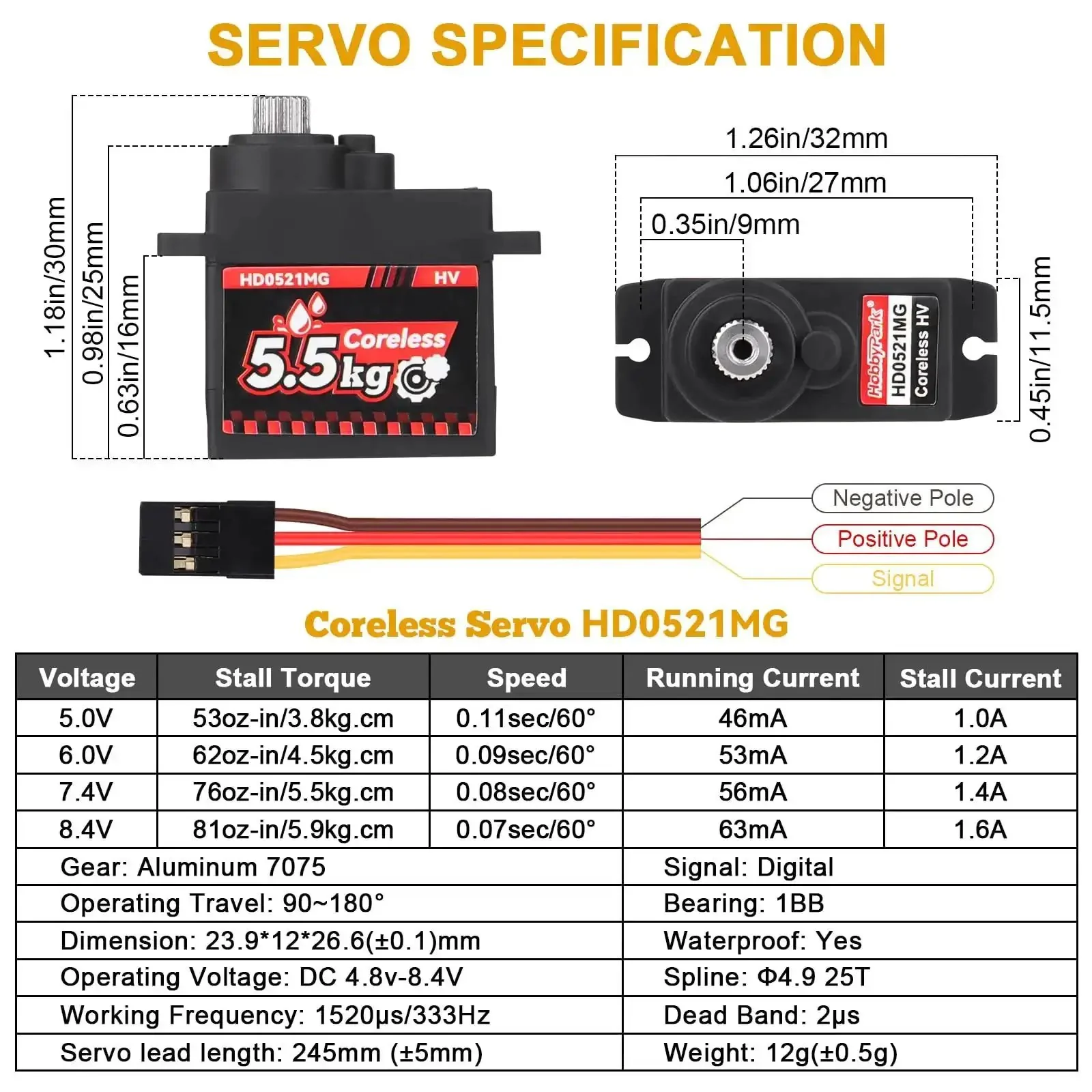 5.5Kg Waterproof High Torque Digital Micro Servo Coreless Motor For 1 24 RC Crawlers Upgrade Axial SCX24 Steering Servo Compatible With RC Airplane Boat Robotics Projects - Image 4
