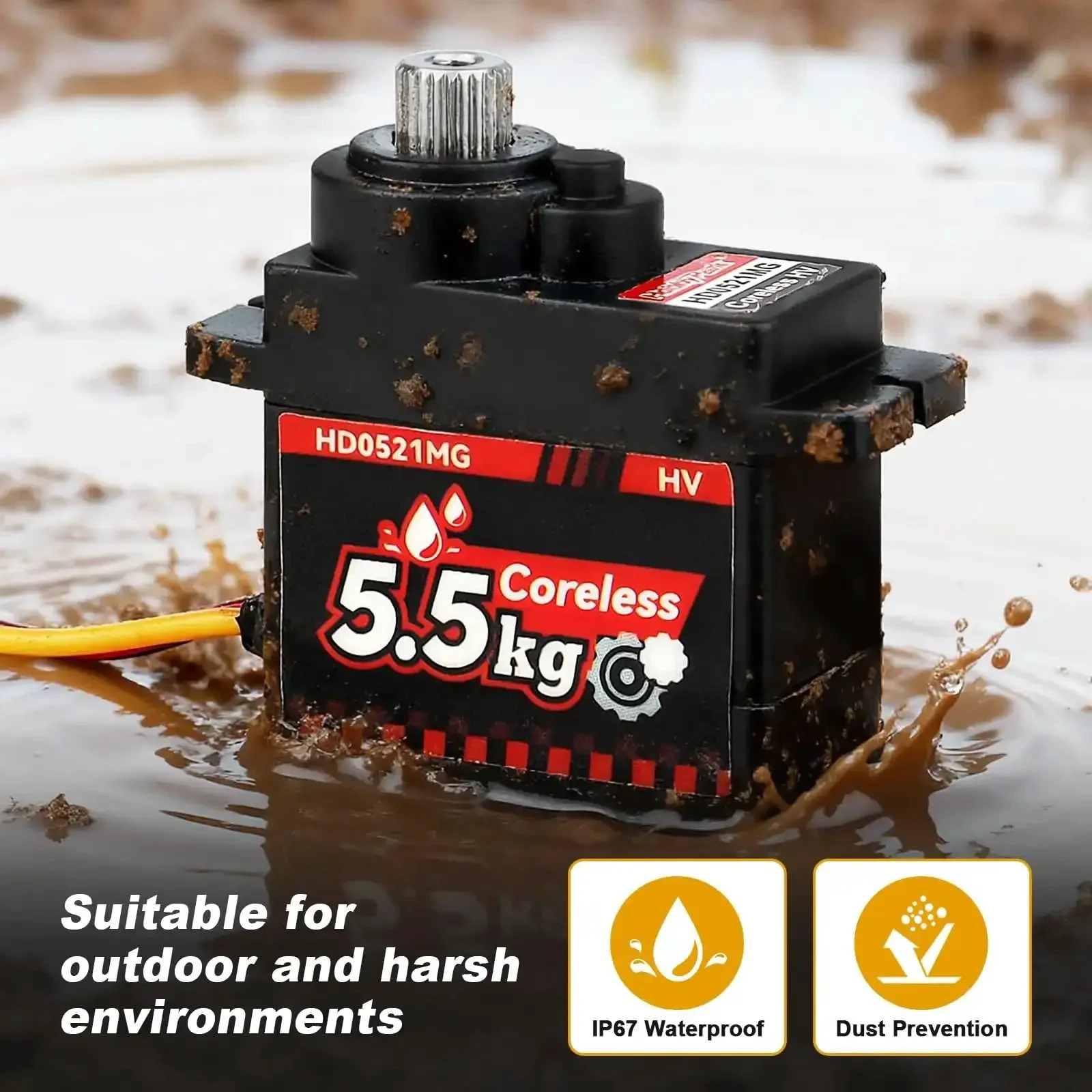5.5Kg Waterproof High Torque Digital Micro Servo Coreless Motor For 1 24 RC Crawlers Upgrade Axial SCX24 Steering Servo Compatible With RC Airplane Boat Robotics Projects - Image 7