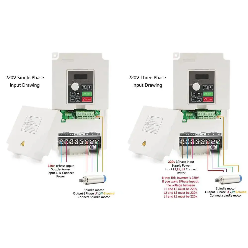 5.5KW 220V H100 Inverter 1000Hz 1/3PH Input Variable Frequency Drive For Industrial Motors, Heavy Duty, Plug And Play Ready, Smooth Speed Control, Quick Response, Durable Build, Easy Installation, Reliable Performance - Image 2