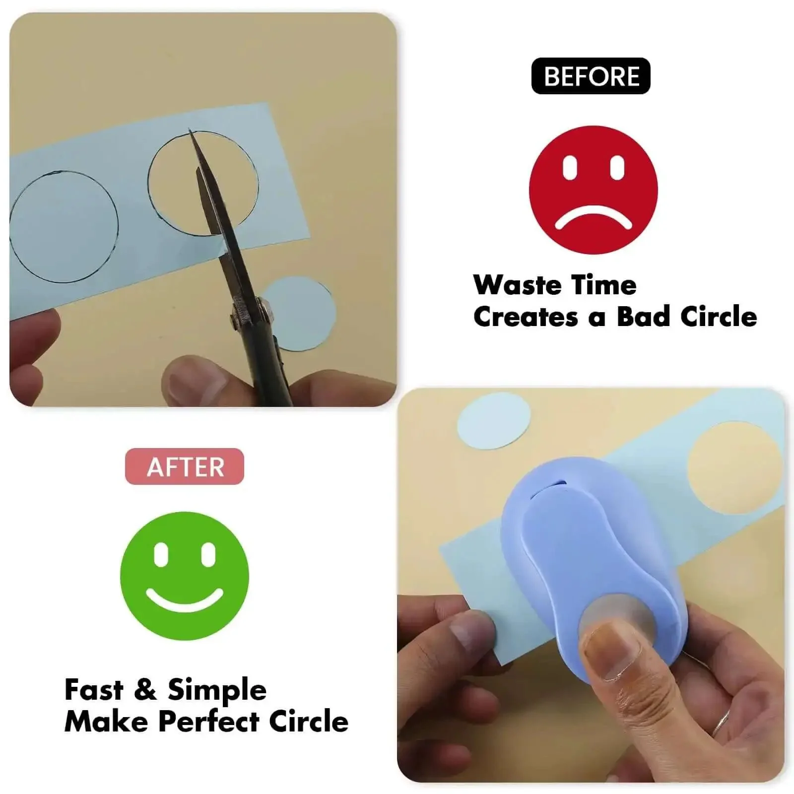 5/8 Inch Circle Punch For Scrapbooking And Card Making, Delivers Precise Cuts Every Time, Go-To Durable Craft Tool For DIY Photo Albums, Invitations, Decorations, And All Your Paper Craft Projects - Image 3