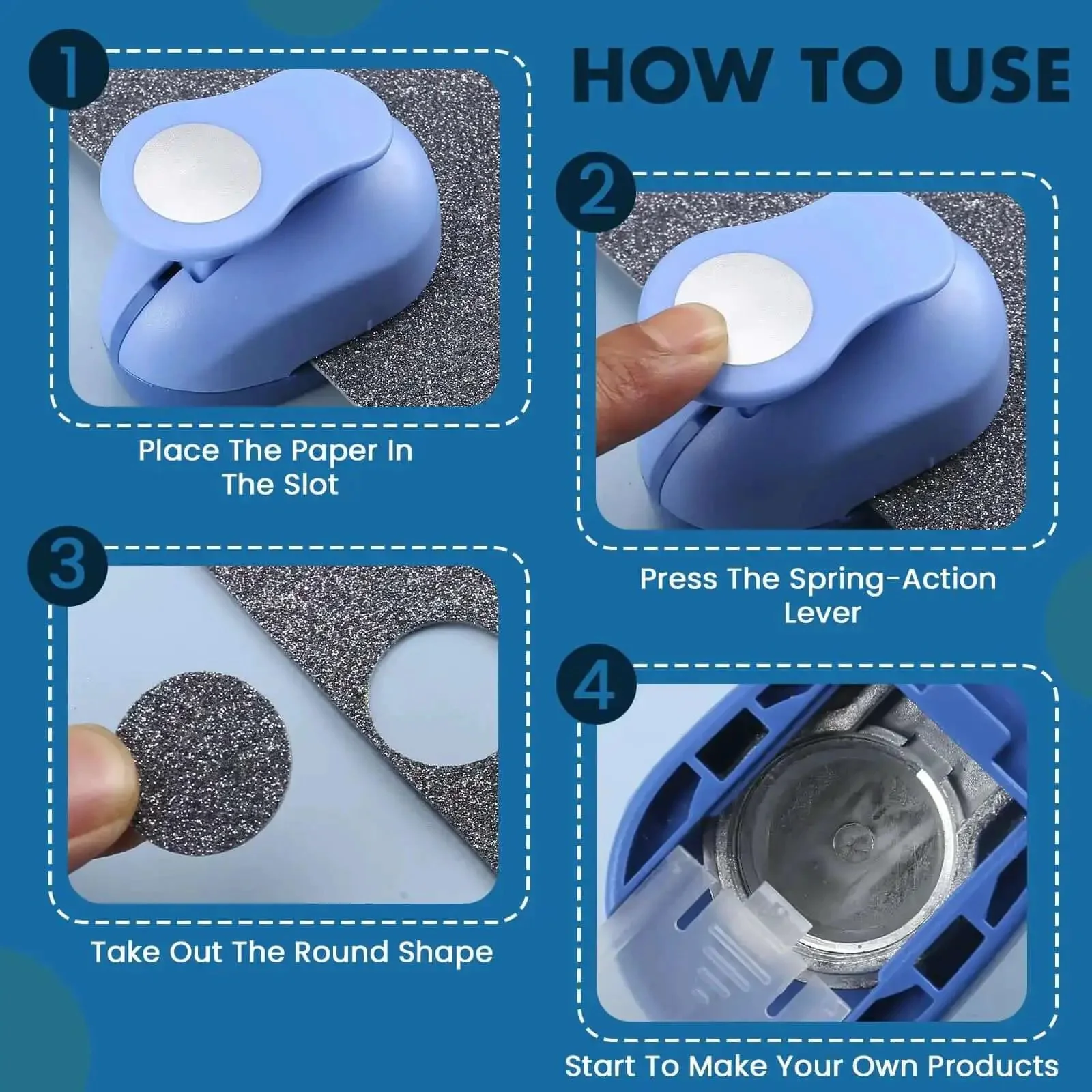 5/8 Inch Circle Punch For Scrapbooking And Card Making, Delivers Precise Cuts Every Time, Go-To Durable Craft Tool For DIY Photo Albums, Invitations, Decorations, And All Your Paper Craft Projects - Image 4