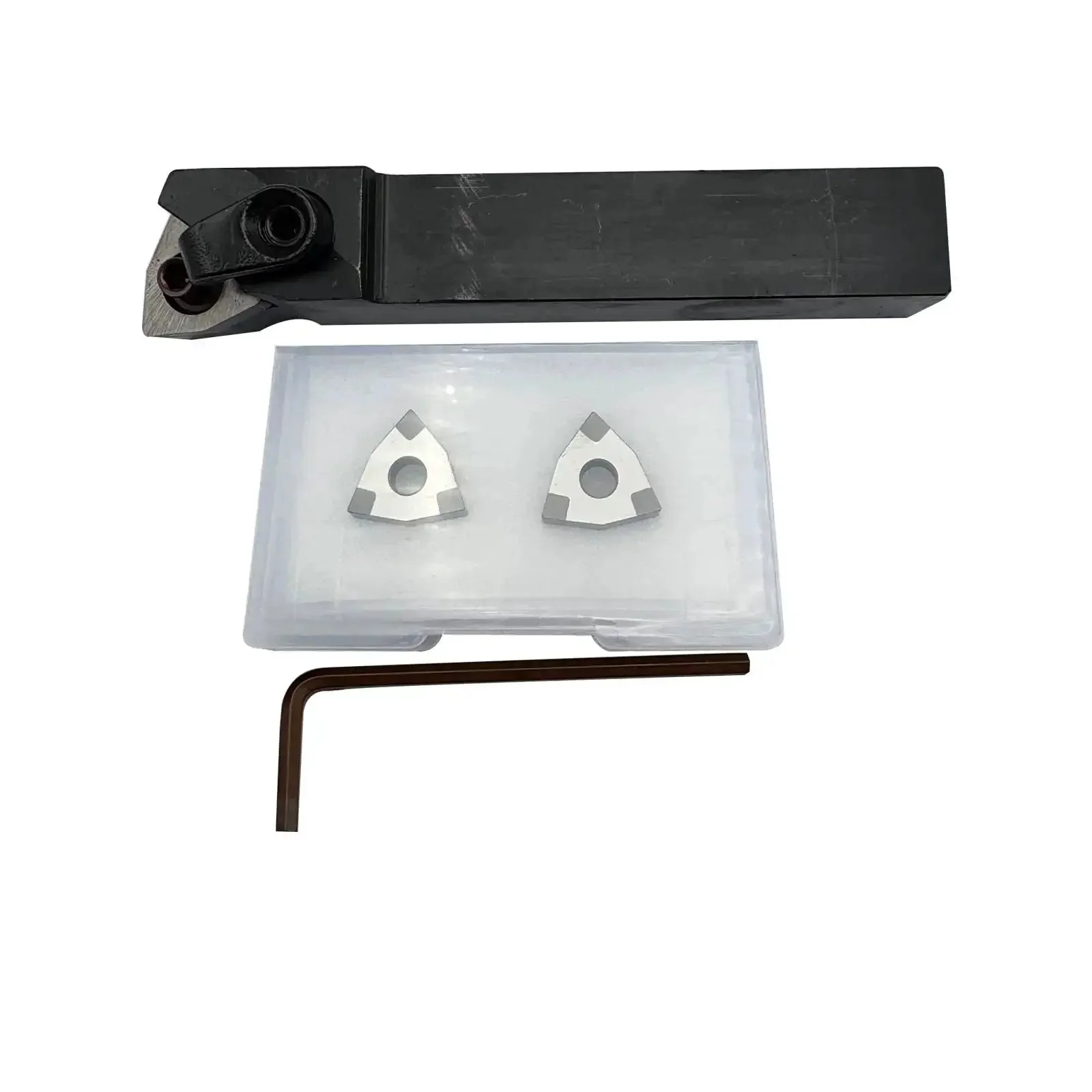 5/8 Inch CNC Lathe Tool Holder Bit Set With 2 WNMG080404 CBN-6 Inserts For High Speed Finishing Of Hardened Steel Right Cutting 0.4 Corner Radius Forged Alloy Steel Shank Built For Pro Grade Precision Semifinishing And Tough Turnings