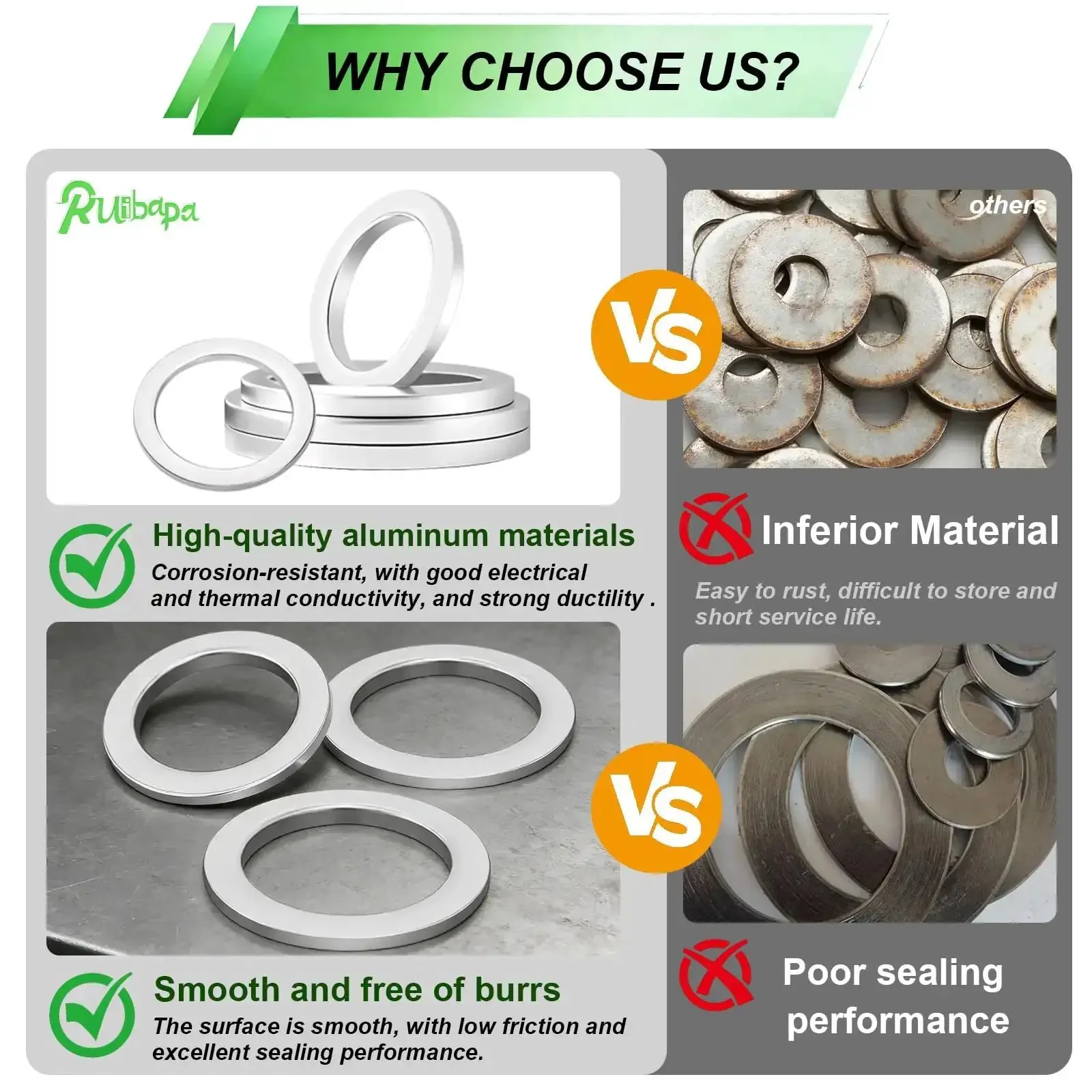 580 Piece Aluminum Oil Drain Plug Crush Washer Kit With 18 Sizes From M6 To M24, Durable Gasket Assortment For Cars And Bikes, Includes M8 M10 M12 M14 M16 M18 M20 M22 M24 Replacement Seal Set - Image 5