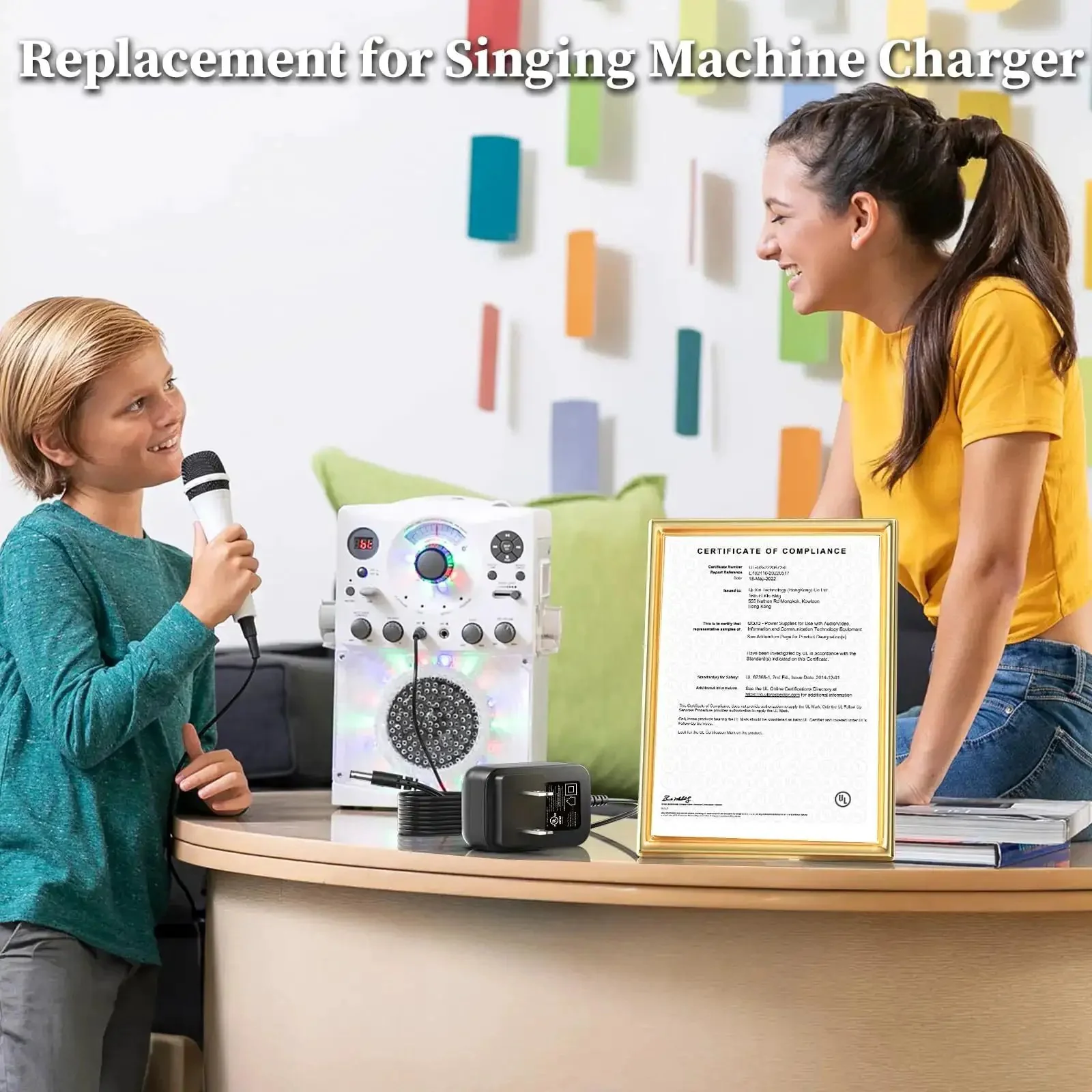 5.8V Replacement Beefy Charger For Karaoke Machine Power Adapter Compatible With SML385 SML625BTBK IN-385W IN-385 BT And More Lightweight Charging Cord For Portable Karaoke Systems - Image 6