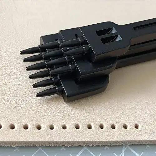 5mm Claw Tooth Leather Stitching Chisels Set With Round Hole Punching Tool For DIY Leather Craft 2 4 6 Sizes Pro Grade Durable High Carbon Steel Construction - Image 2