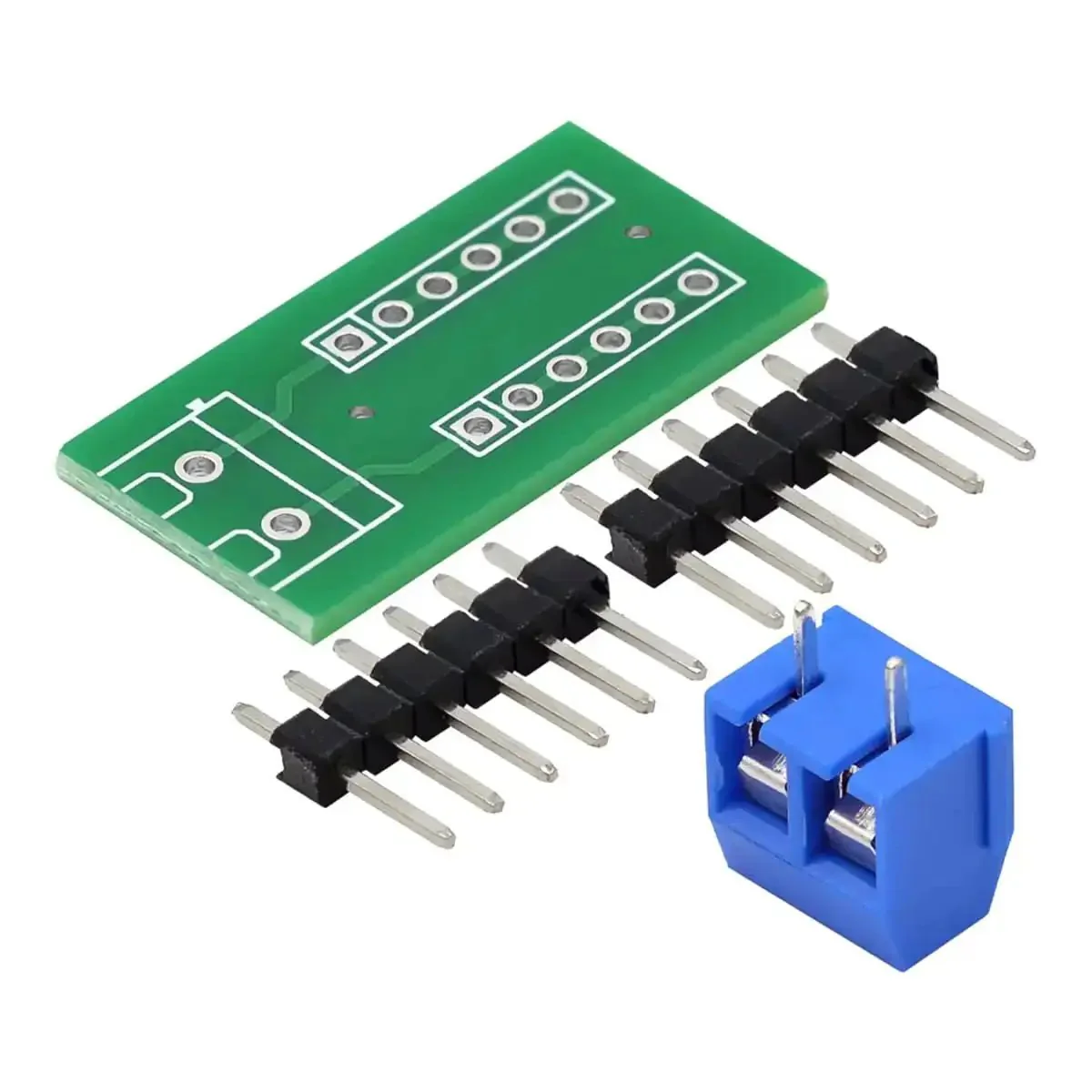 5Pcs 2x6 Terminal Block Distribution Module With 2P Screw Terminal To 2.54mm Pitch Dupont Pin Header Connector For PCB Projects FR 4 15x30mm 1.6mm Thick Durable And Breadboard Ready For Electronics Prototyping - Image 3