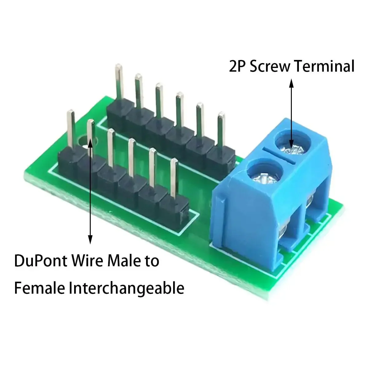 5Pcs 2x6 Terminal Block Distribution Module With 2P Screw Terminal To 2.54mm Pitch Dupont Pin Header Connector For PCB Projects FR 4 15x30mm 1.6mm Thick Durable And Breadboard Ready For Electronics Prototyping - Image 4