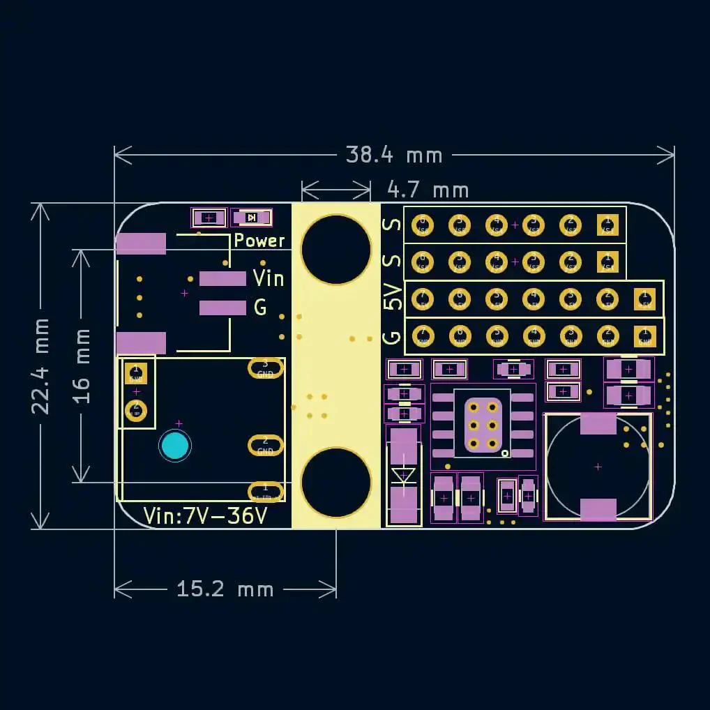 5V 5A Servo Power Supply Board For 1 To 6 Servos, DC 7 To 36V Input, Dope DIY Robotic Cars And Projects With Arduino Raspberry Pi ESP32, Heat Sink Ready For High Power Loads - Image 2