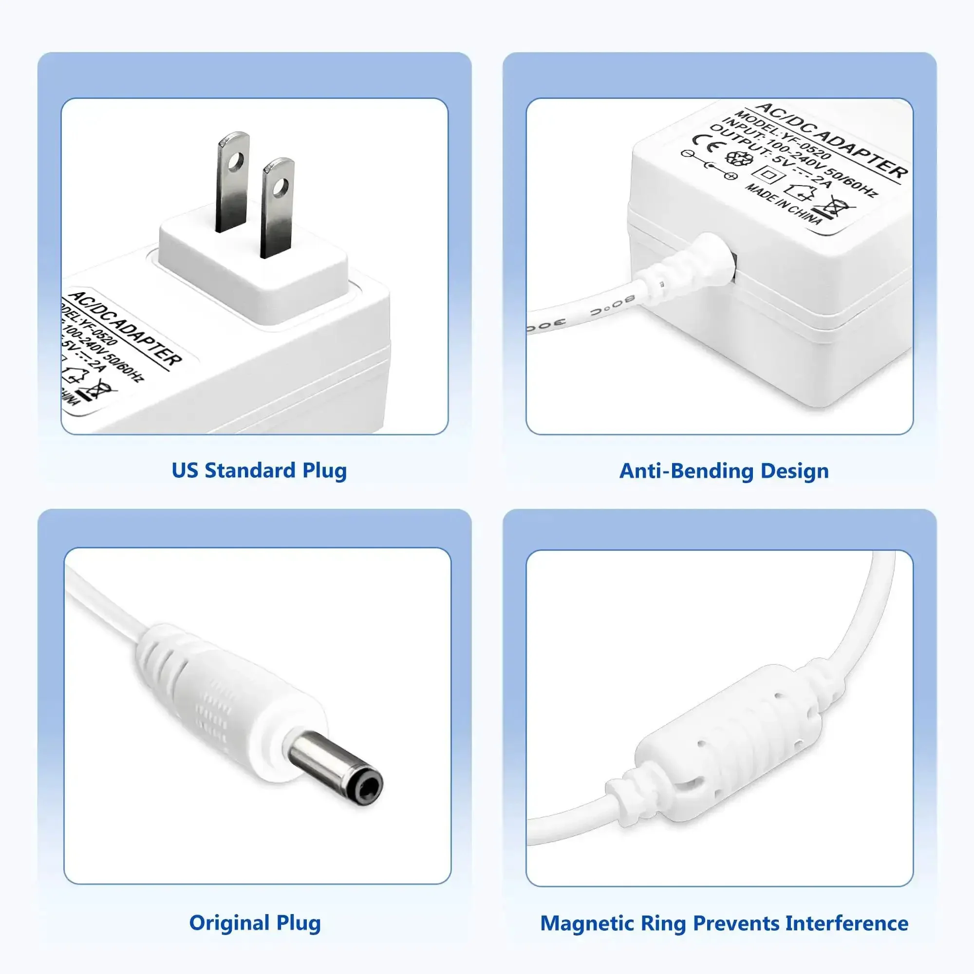 5V Replacement Power Adapter For Rest Series Sleep Machines Night Lights And Sleep Trainers With Barrel Plug 6.56ft Cable Delivers Stable 2A DC Output Compatible With Rest Plus And Rest Mini - Image 4
