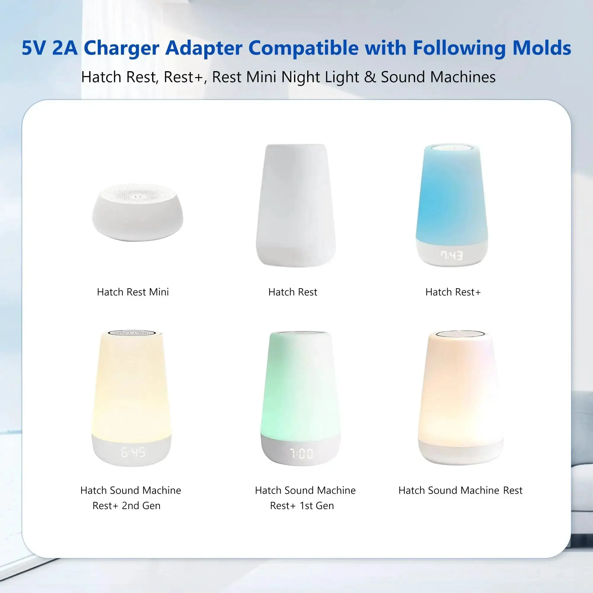 5V Replacement Power Adapter For Rest Series Sleep Machines Night Lights And Sleep Trainers With Barrel Plug 6.56ft Cable Delivers Stable 2A DC Output Compatible With Rest Plus And Rest Mini - Image 8