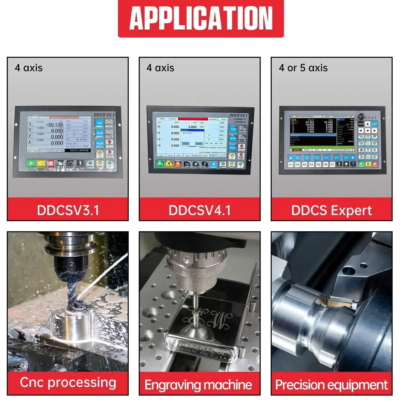 6 Axis CNC Handwheel MPG Pendant With Emergency Stop And Manual Pulse Generator Universal For Siemens Mitsubishi CNC Router Engraving Milling Lathe Machine Remote Controller - Image 3