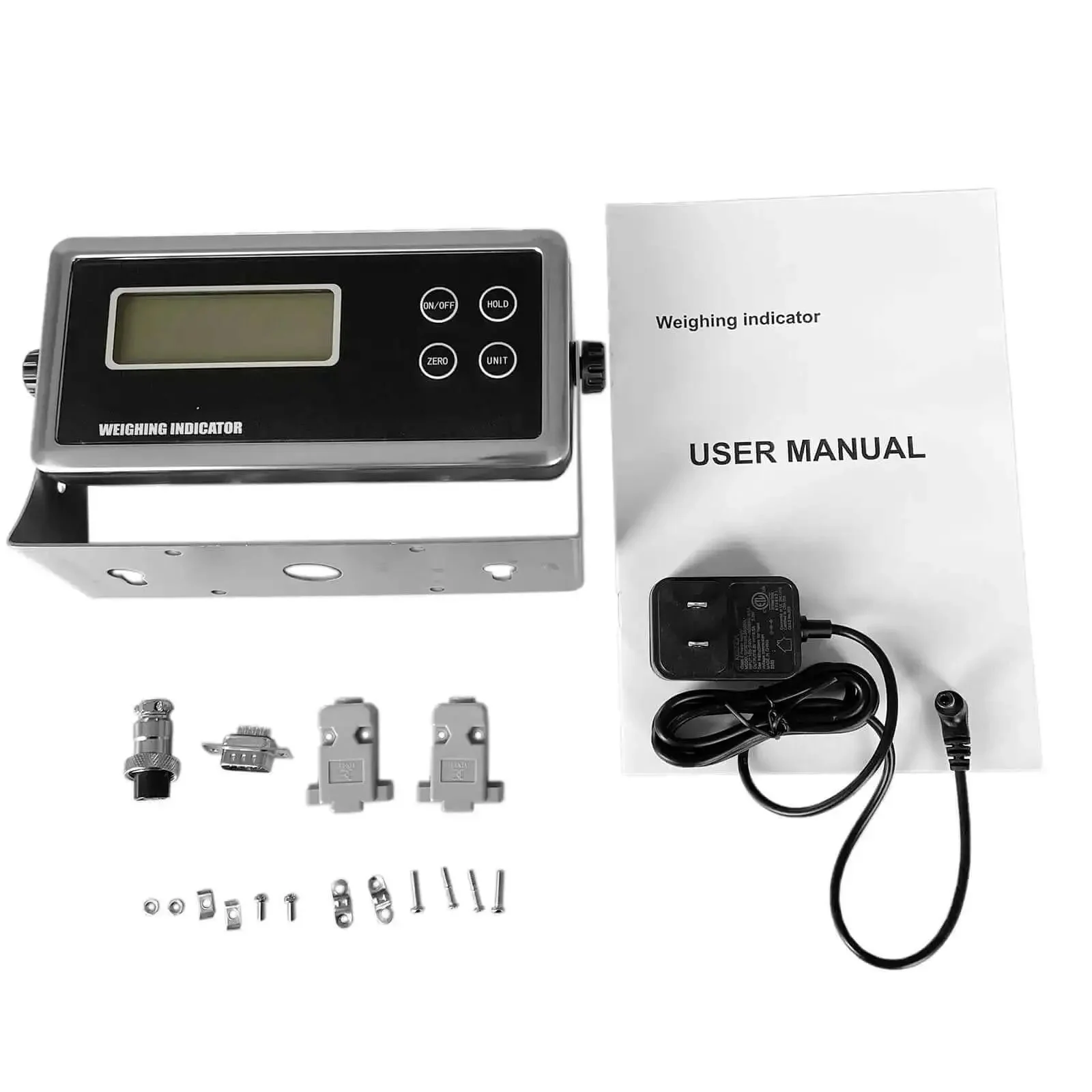6-Digit 0.7 Inch LCD Display Weighing Scale Load Cell Indicator Digital Readout With RS232 Port And 5-Pin Connector Replacement For OP-902 Dual Power From AA Batteries Or External Power Supply - Image 3