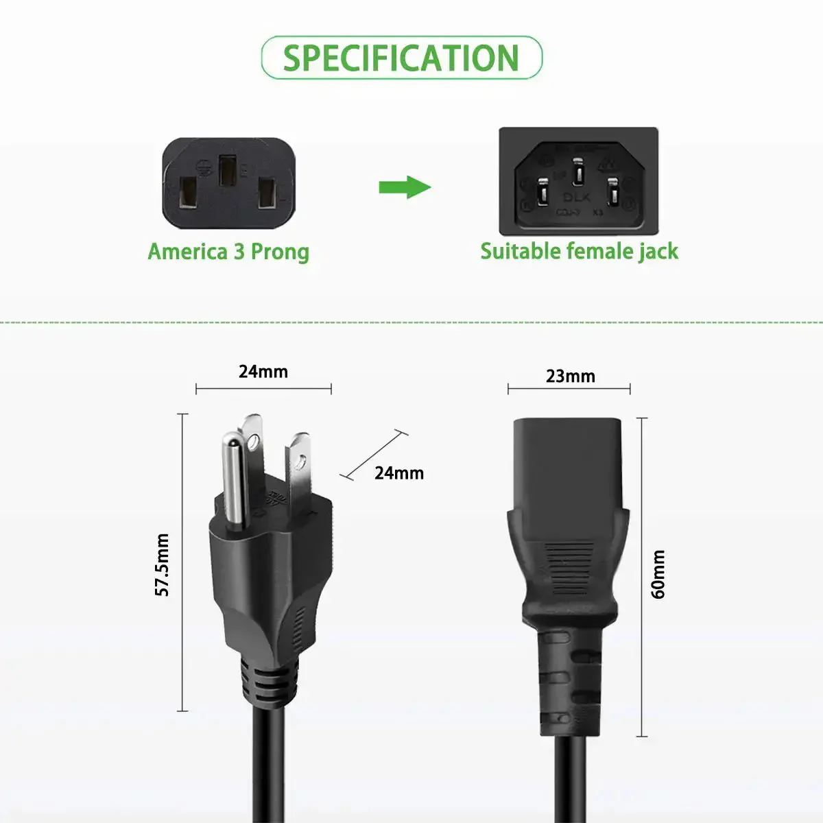 6 Ft Replacement Power Cord For Popular Electric Pressure Cookers And Rice Cookers, Works With Duo Mini And Duo Plus Mini, Duo60 Duo50 Smart 60 Bluetooth Ultra Series And More, Durable Plug And Play Cable For Easy Setup - Image 4