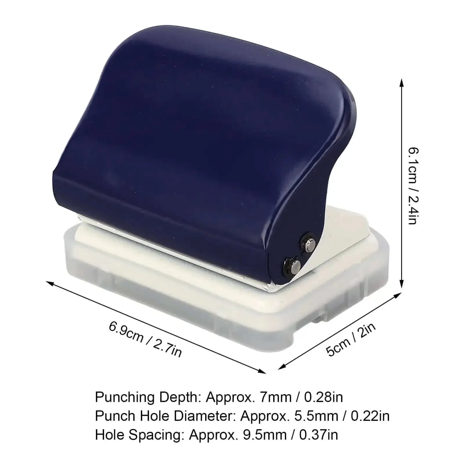6 Hole Punch For A4 A5 B5 Loose Leaf Notebooks And Scrapbooks, Metal Circle Paper Puncher, 5 Sheet Capacity, Handy Portable Handheld Punch For Everyday Office, Home Crafting, And School Projects - Image 6