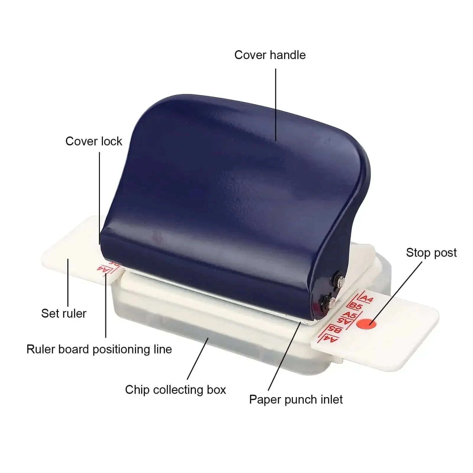 6 Hole Punch For A4 A5 B5 Loose Leaf Notebooks And Scrapbooks, Metal Circle Paper Puncher, 5 Sheet Capacity, Handy Portable Handheld Punch For Everyday Office, Home Crafting, And School Projects - Image 7