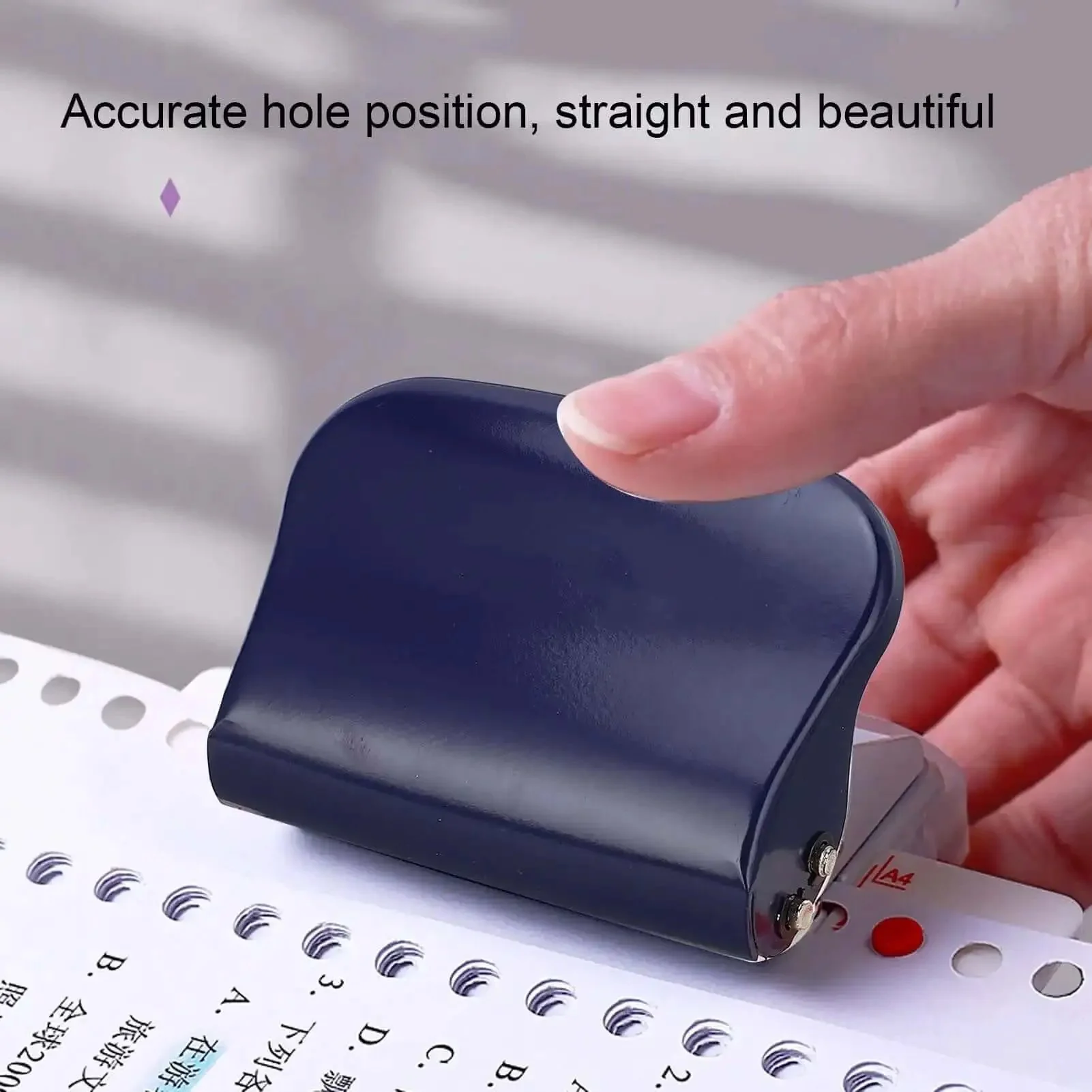 6 Hole Punch For A4 A5 B5 Loose Leaf Notebooks And Scrapbooks, Metal Circle Paper Puncher, 5 Sheet Capacity, Handy Portable Handheld Punch For Everyday Office, Home Crafting, And School Projects - Image 9