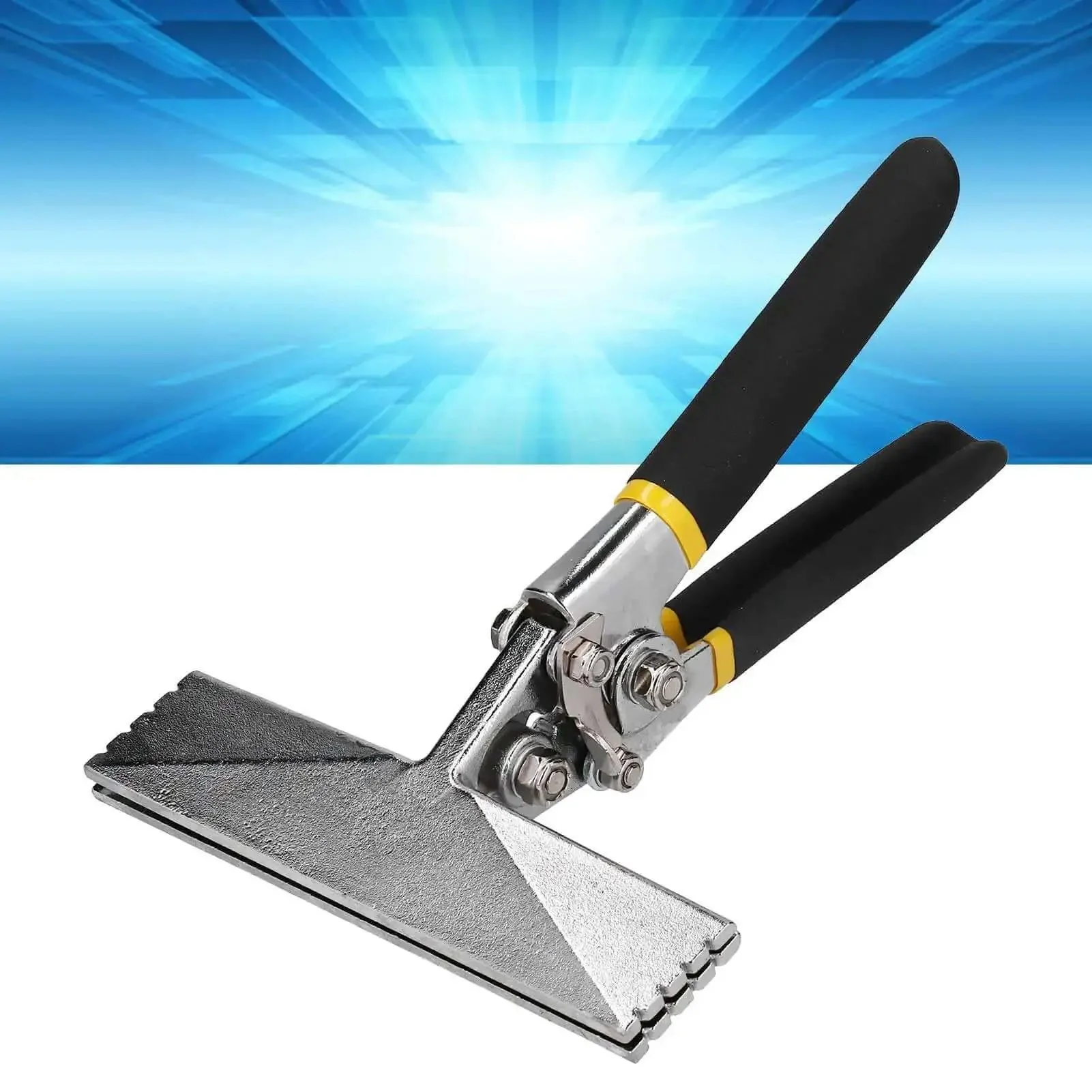 6 Inch Hand Seamer Straight Jaw Sheet Metal Bender Tool Pro Grade Chrome Vanadium Steel Form Edge Seaming Pliers Ergonomic Handle For Flattening And Bending HVAC Projects - Image 3