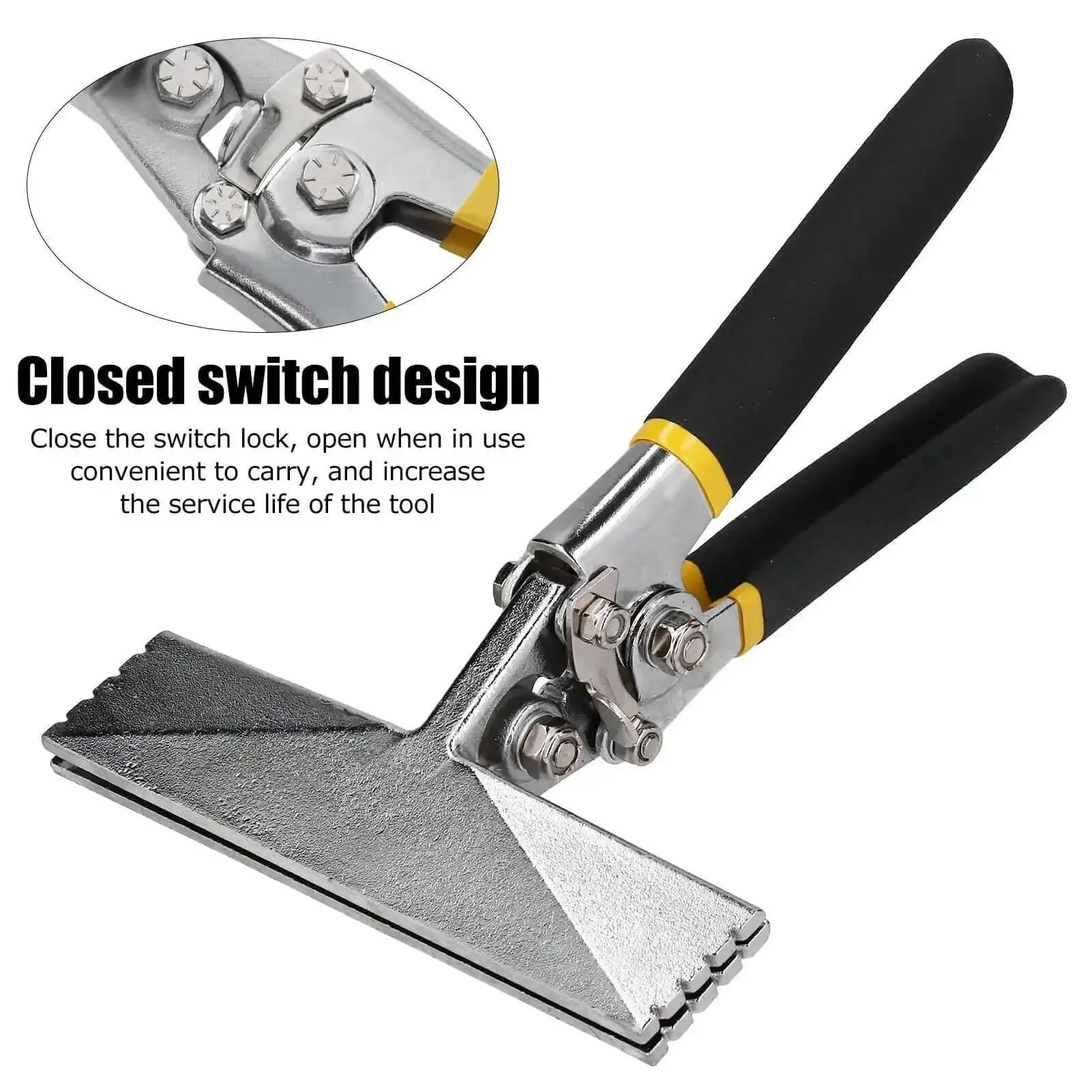 6 Inch Hand Seamer Straight Jaw Sheet Metal Bender Tool Pro Grade Chrome Vanadium Steel Form Edge Seaming Pliers Ergonomic Handle For Flattening And Bending HVAC Projects - Image 7